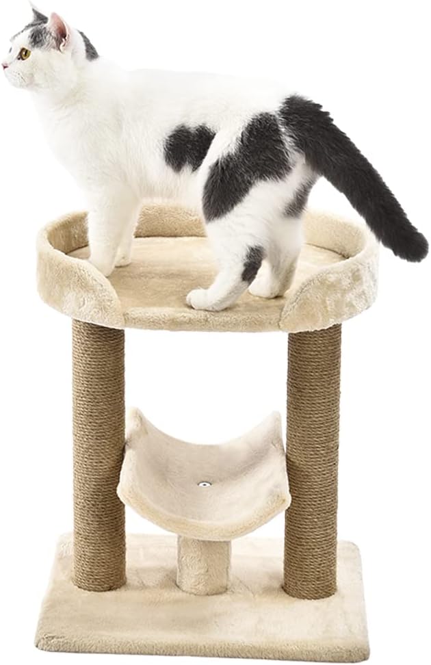 Amazon Basics Top Platform Cat Tree - 18 x 14 x 22 Inches, Beige