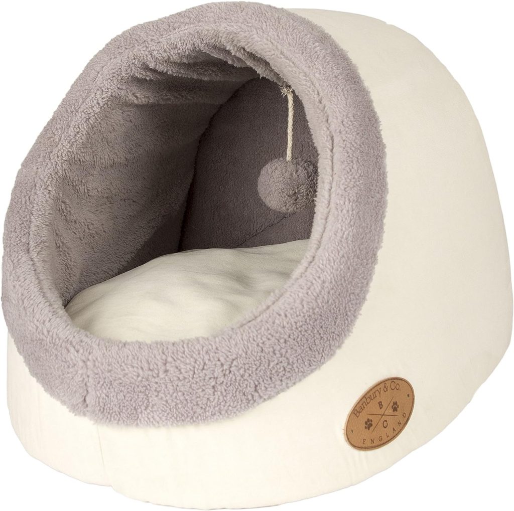 Banbury  Co Luxury Cosy Cat Bed, grey