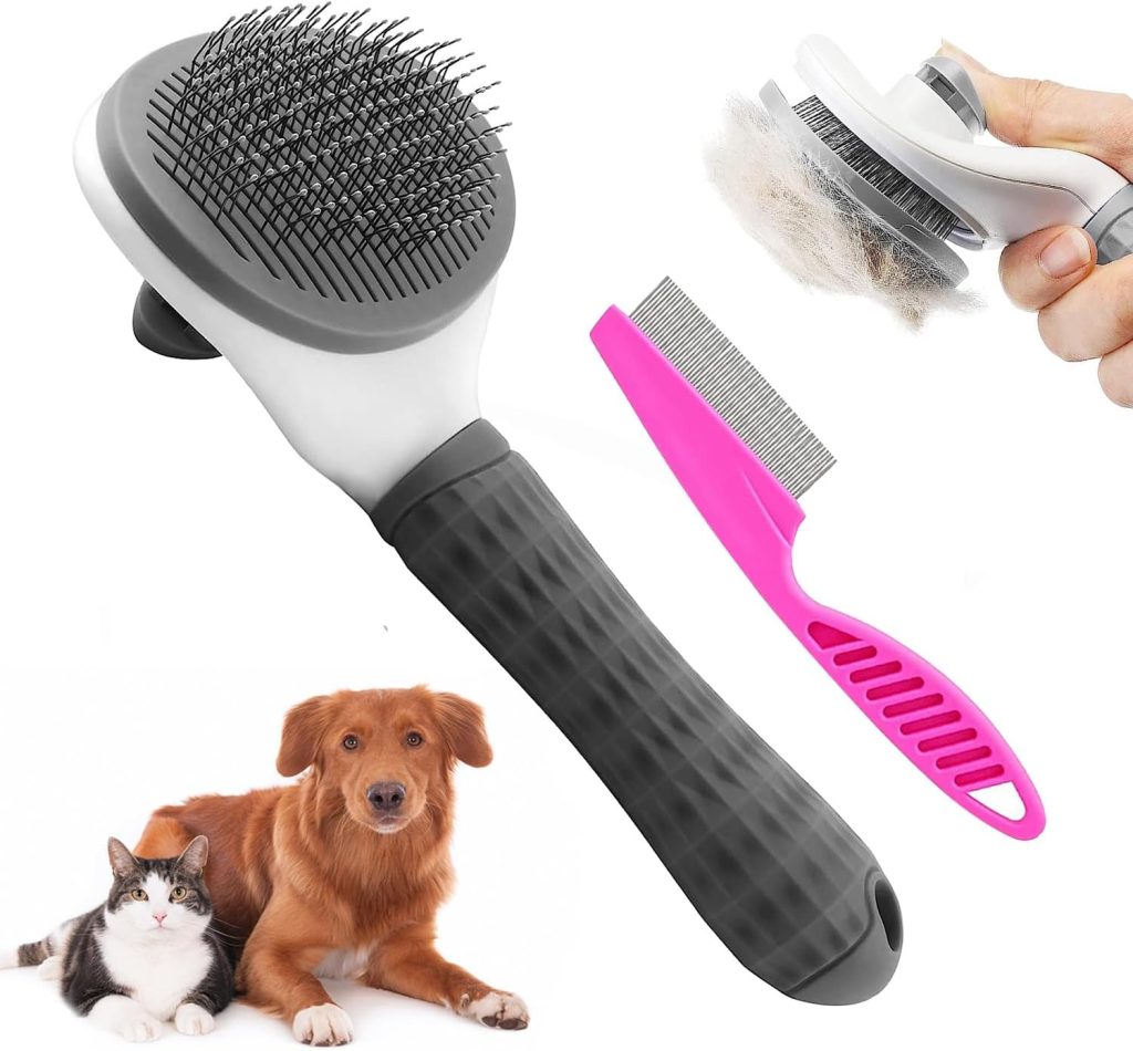 Cat Grooming Shedding Brush S Dogs Pet Self Cleaning Comb Hair Removal Short Haired For Long Slicker Better Kit