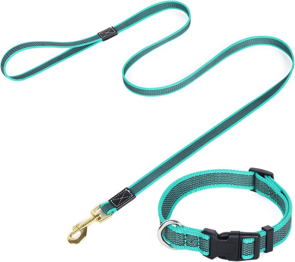 Dog Collar and Leash Set, Small Dog Leash and Collar Set, Dog Leash and Collar Set 1.5m for Small Medium Large Dogs