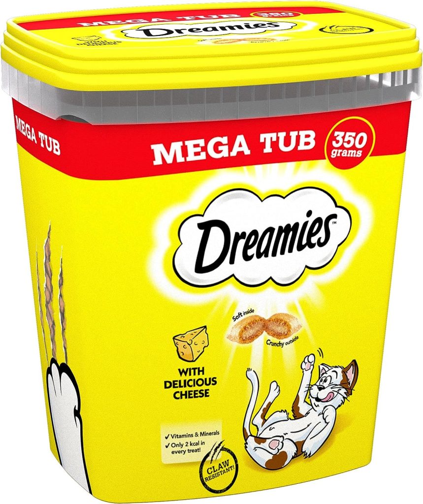 Dreamies Cat Treats Cheese 350g (pack of 2)