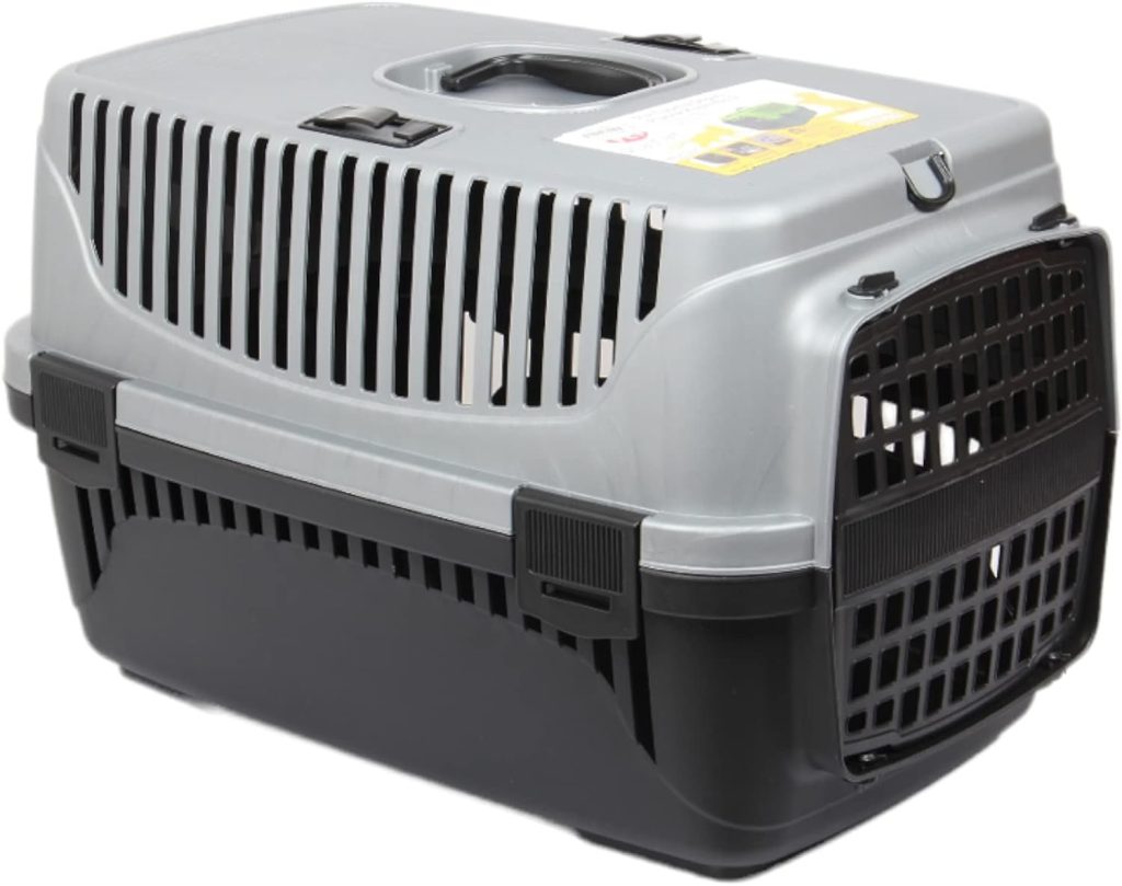 Large Pet Carrier. Plastic Hard-Sided Pet Travel Box. Rigid Cat Dog Carrier.