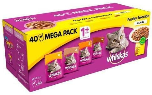 whiskas Poultry Selection Pouch in Jelly 40 x 100g