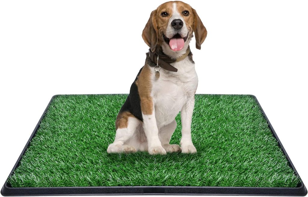 Dog Toilet Tray with Artificial Grass, Portable Dog Litter Tray for Indoor/Outdoor, Fake Pee Grass for Dogs, Easy to Clean, Reusable, Removable (51 * 76 cm)