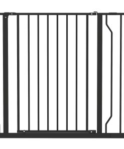 Wide Dog Safety Gate, with Door Pressure, for Doorways, Hallways, Staircases - Black
