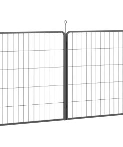 Two-Piece Dog Pen Expansion Pack for Medium Dogs, 80cm Tall Animal Pen with Three Connecting Stakes