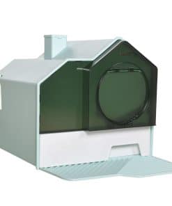Hooded Cat Litter Tray w/ Scoop Light Blue