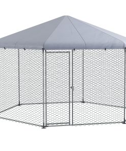 Chicken Coop for 10-15 Chickens, Hens, Rabbits, Ducks, Outdoor Garden Chicken Run, 4 x 3.5 x 2.6m