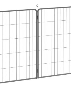 Two-Piece Dog Pen Expansion Pack for Large Dogs, 100cm Tall Animal Pen with Three Connecting Stakes