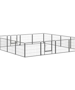 16 Panels Heavy Duty Puppy Playpen, for Small Dogs, Indoor and Outdoor Use - Grey