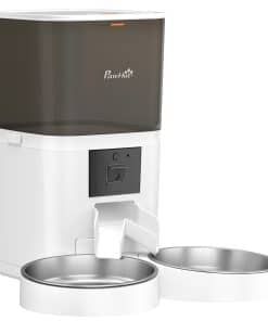 Automatic Cat Feeder for 2 Cats with HD Camera，2.4G & 5G WiFi Pet Food Dispenser 6L APP Control