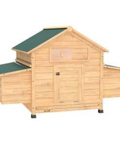 Chicken Coop, Wooden Outdoor Hen House with Nesting Box, Openable Waterproof Top, Pull-Out Tray, 150 x 100 x 97cm