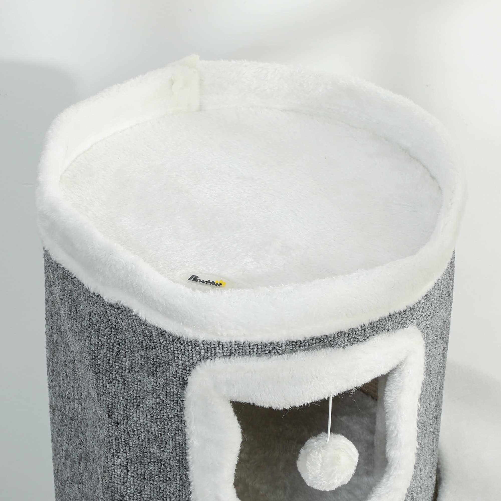 101 cm Cat Tree with Sisal Scratching Posts, 3 Barrel Condos, 3 Platforms, for Indoor Cats to Rest and Play - Image 8