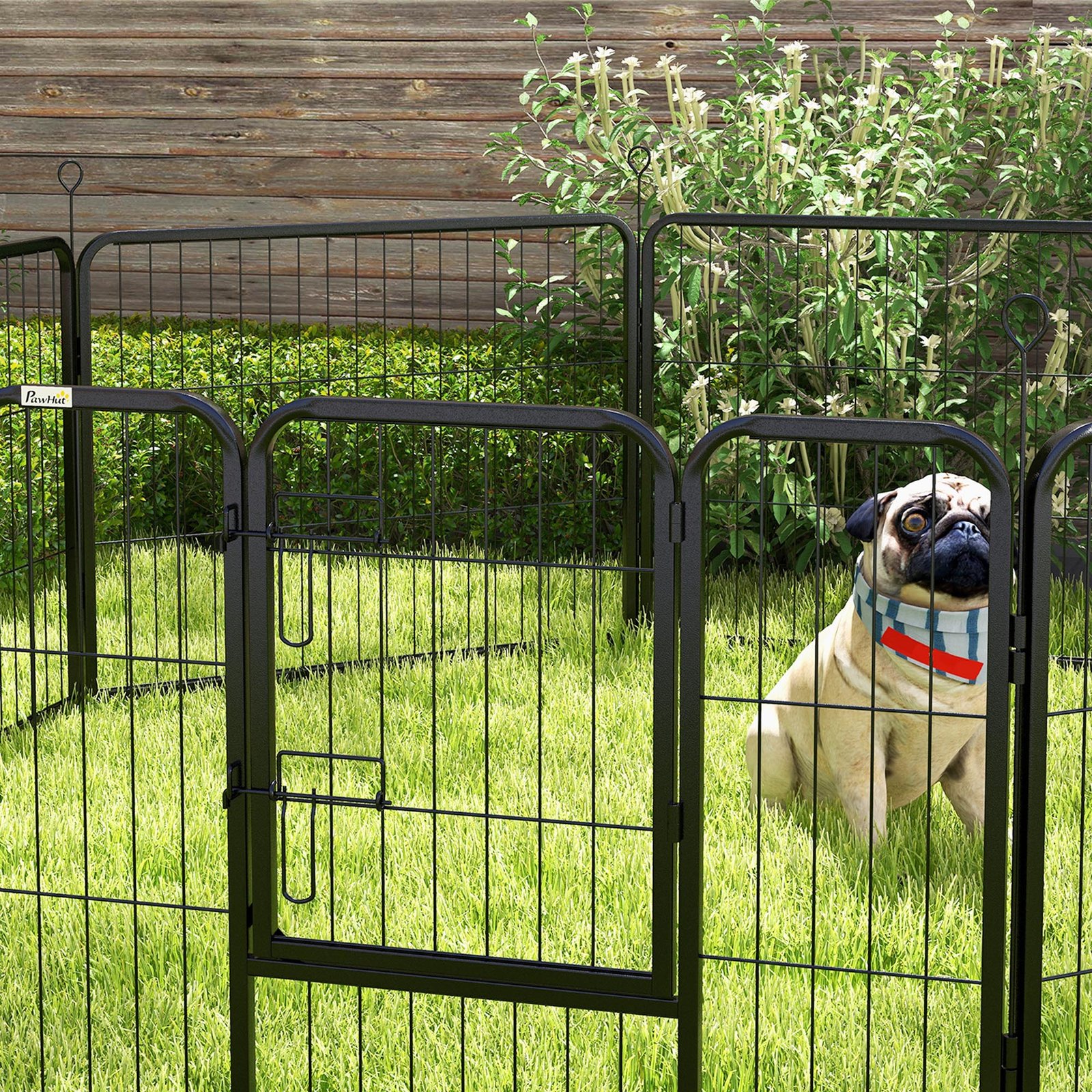Steel 8 Panel Dog pen Pet Puppy PlayPen Grey - Image 8