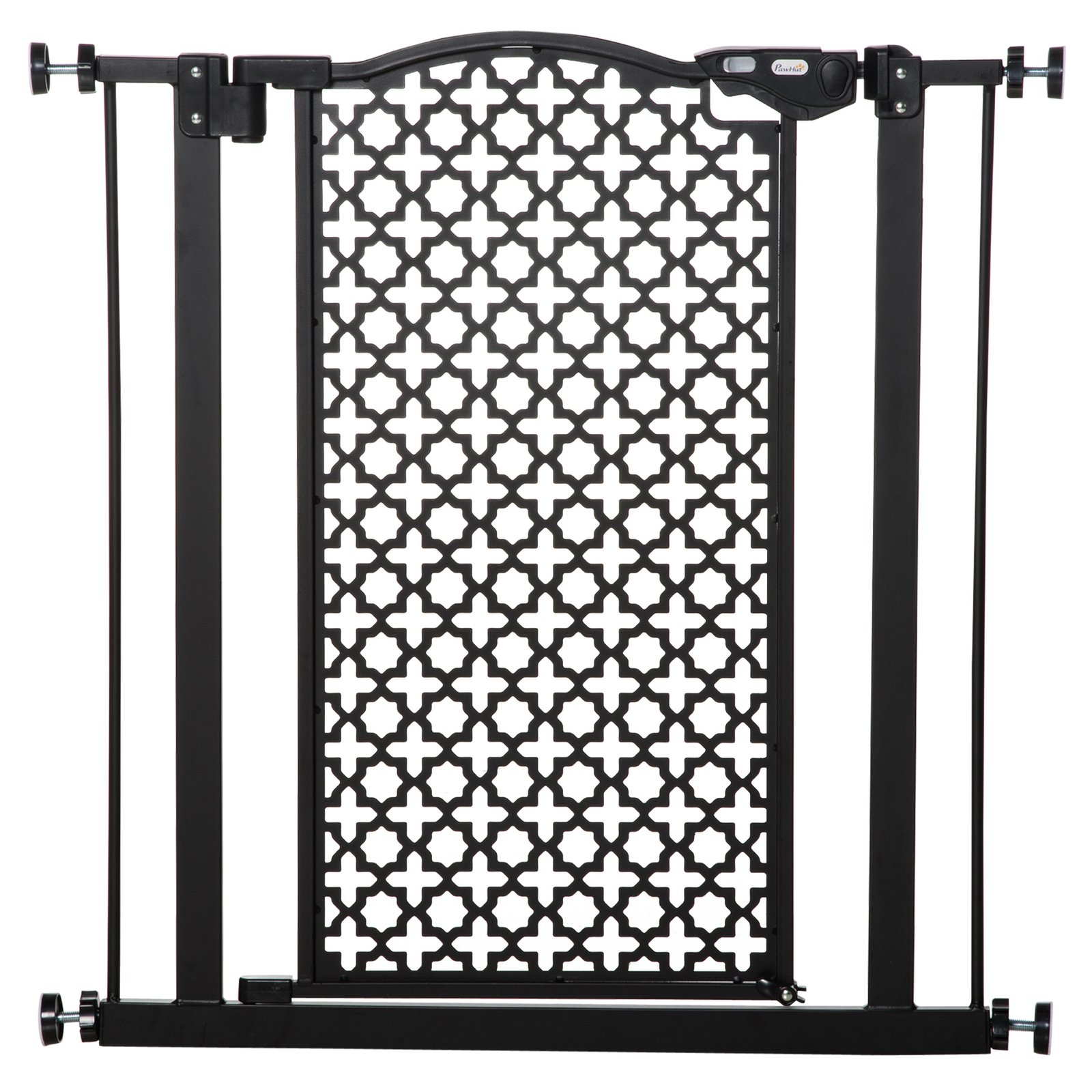 74-80 cm Pressure Fit Safety Gate for Doorways and Staircases, Dog Gate, Pet Barrier for Hallways with Auto Close, Double Locking