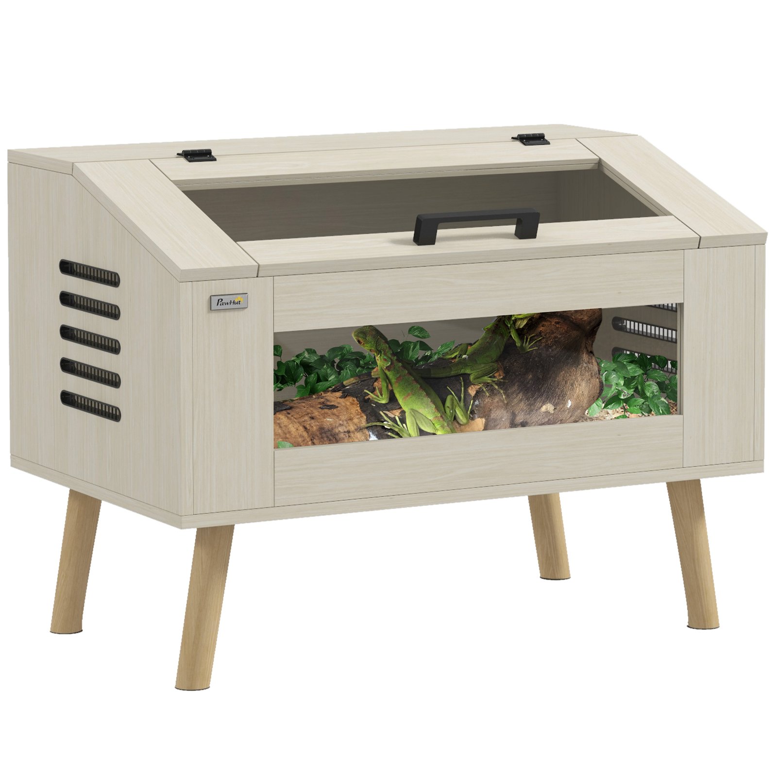 111L Vivarium for Snakes, Lizards, Horned Frogs, Chameleons, Hamsters, Gerbils with Tempered Glass Windows