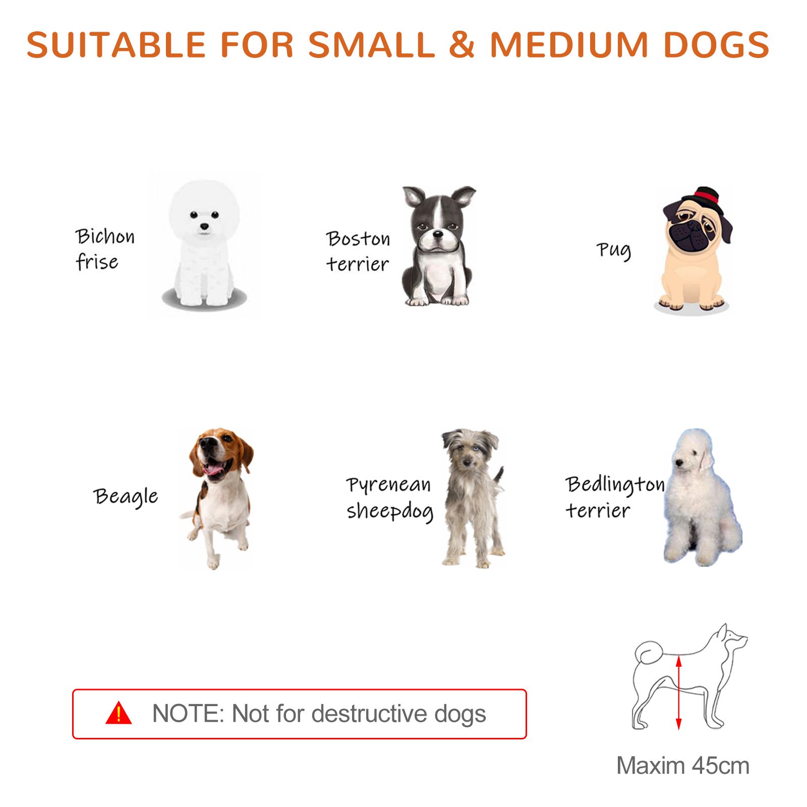 Freestanding Dog Gate, Foldable Pet Fence, Indoor Wood Barrier, Stair Gate with Support Feet, for Doorway, Hallway, Small and Medium Dogs, 69H x 104-180 cm, Blue-grey