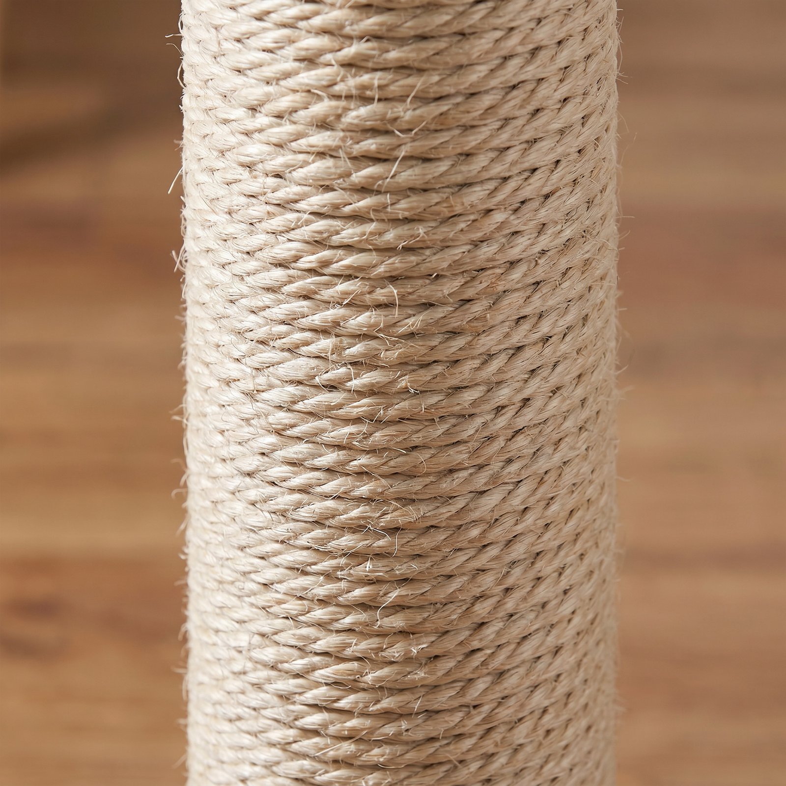 Floor to Ceiling Cat Tree 230-260cm Height Adjustable, 5-Tier Cat Tower with Scratching Posts, Hammock, Perches, Climbing Activity Centre for Indoor Kittens Playing and Relaxing, Beige - Image 8