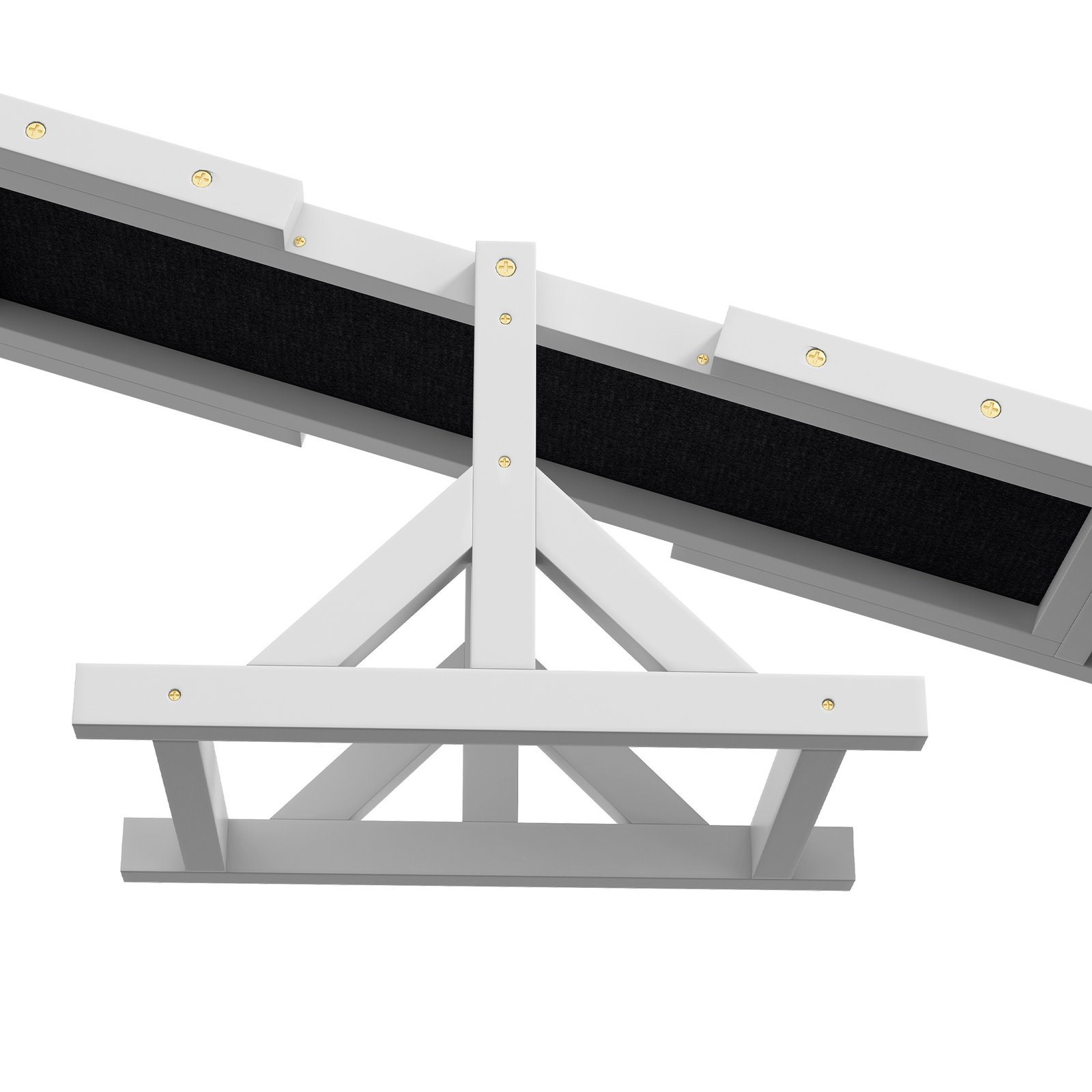 Wooden Pet Seesaw for Big Dogs, Dog Agility Equipment with Anti-Slip Surface - White - Image 7