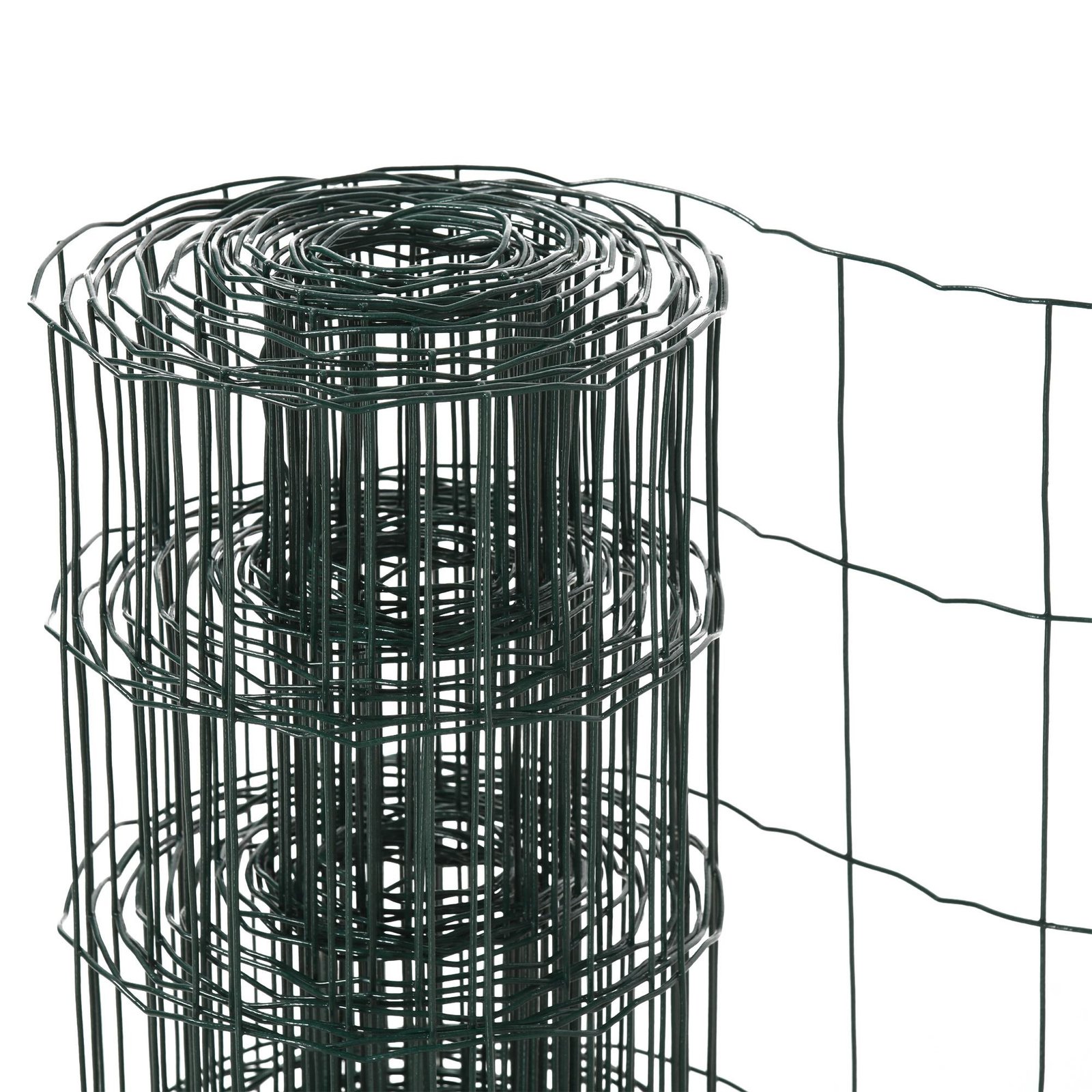 0.6M x 10M Chicken Wire Mesh Roll Rabbit Poultry Animal Fence PVC Coated Steel Metal Garden Netting Fencing