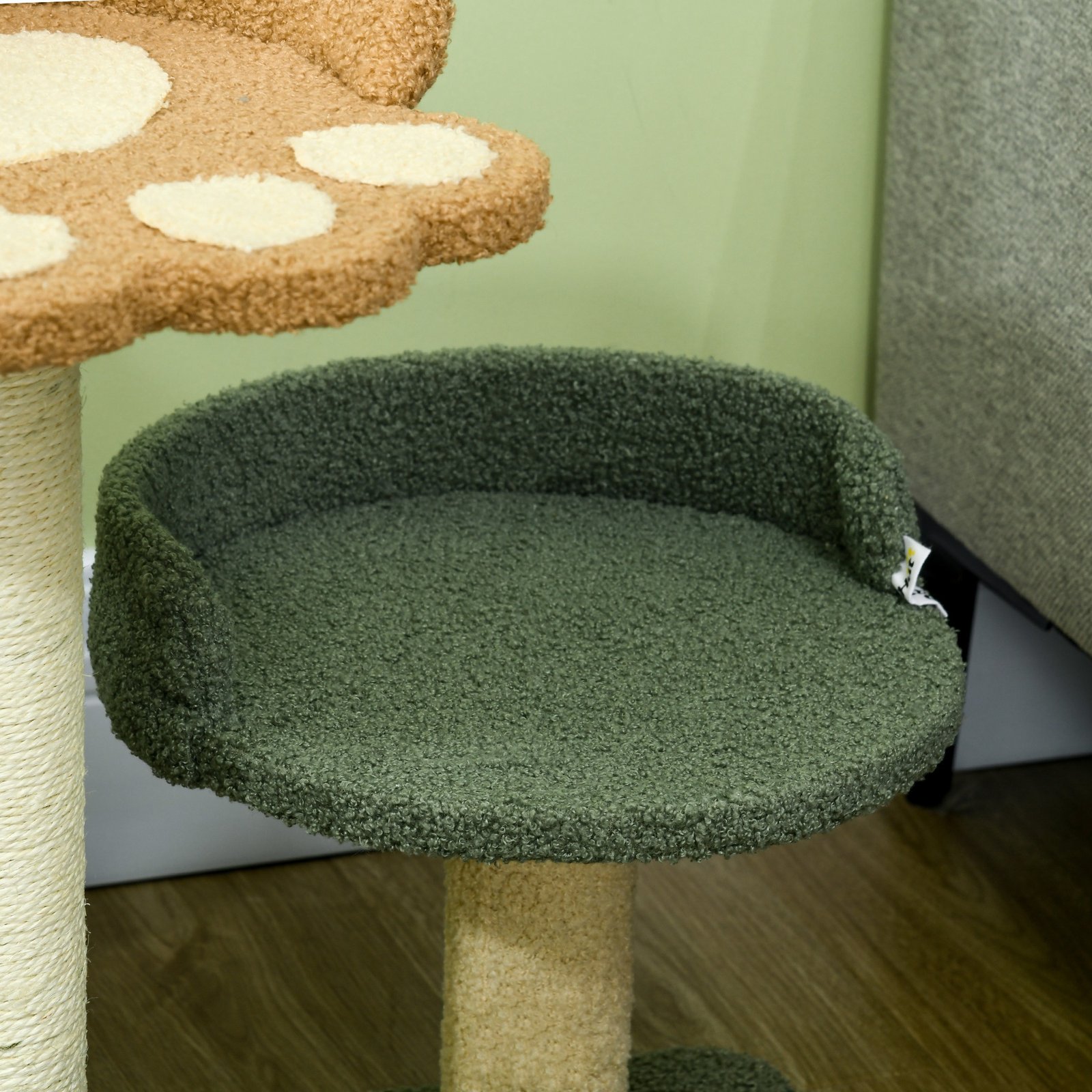 52cm Small Cat Tree for Indoor Cats, Scratching Posts with Two Beds, Toy Ball - Image 8