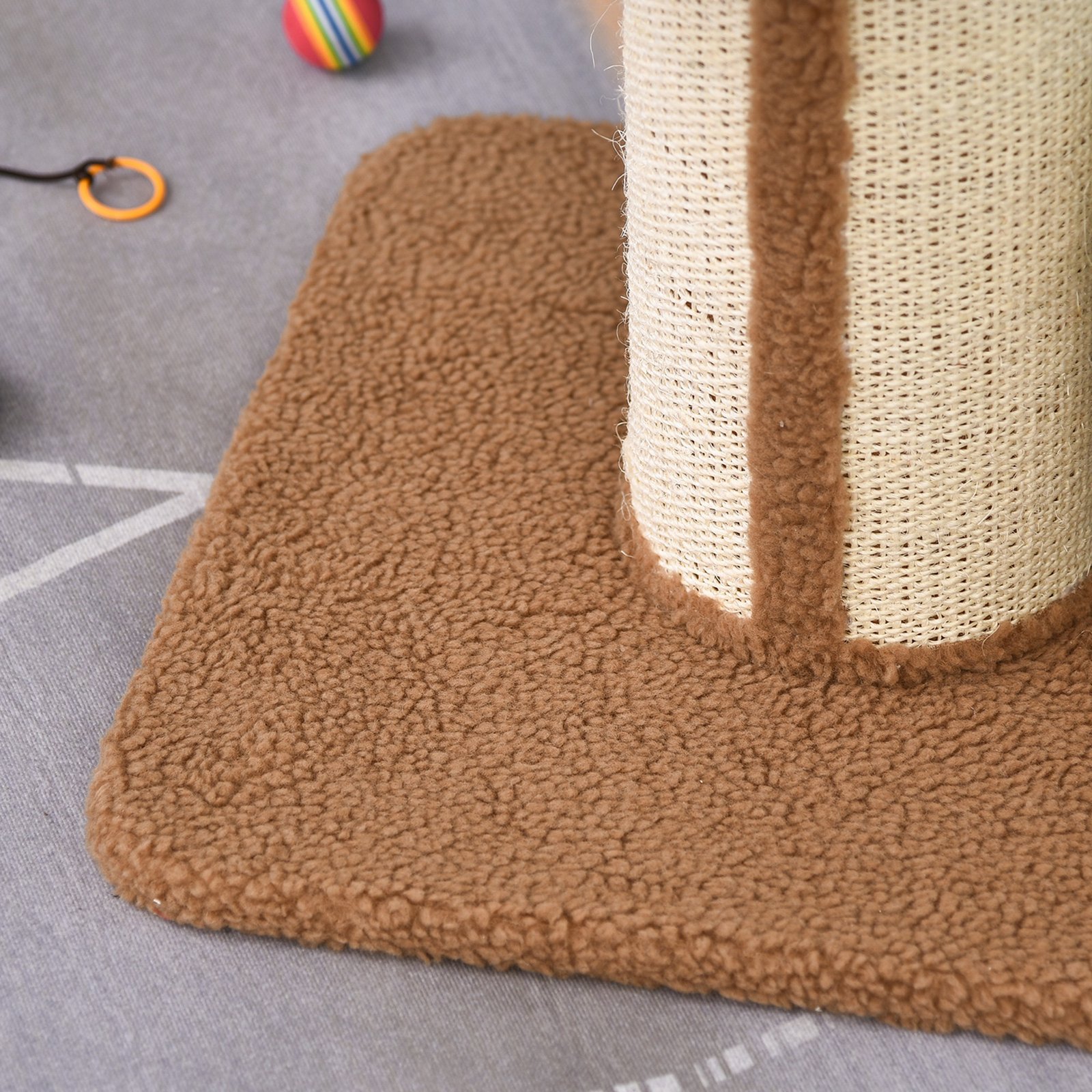 91cm Cat Tree, Cat Tower with Scratching Post, Bed, Perch, Removable Cushion for Indoor Kittens, Brown - Image 8