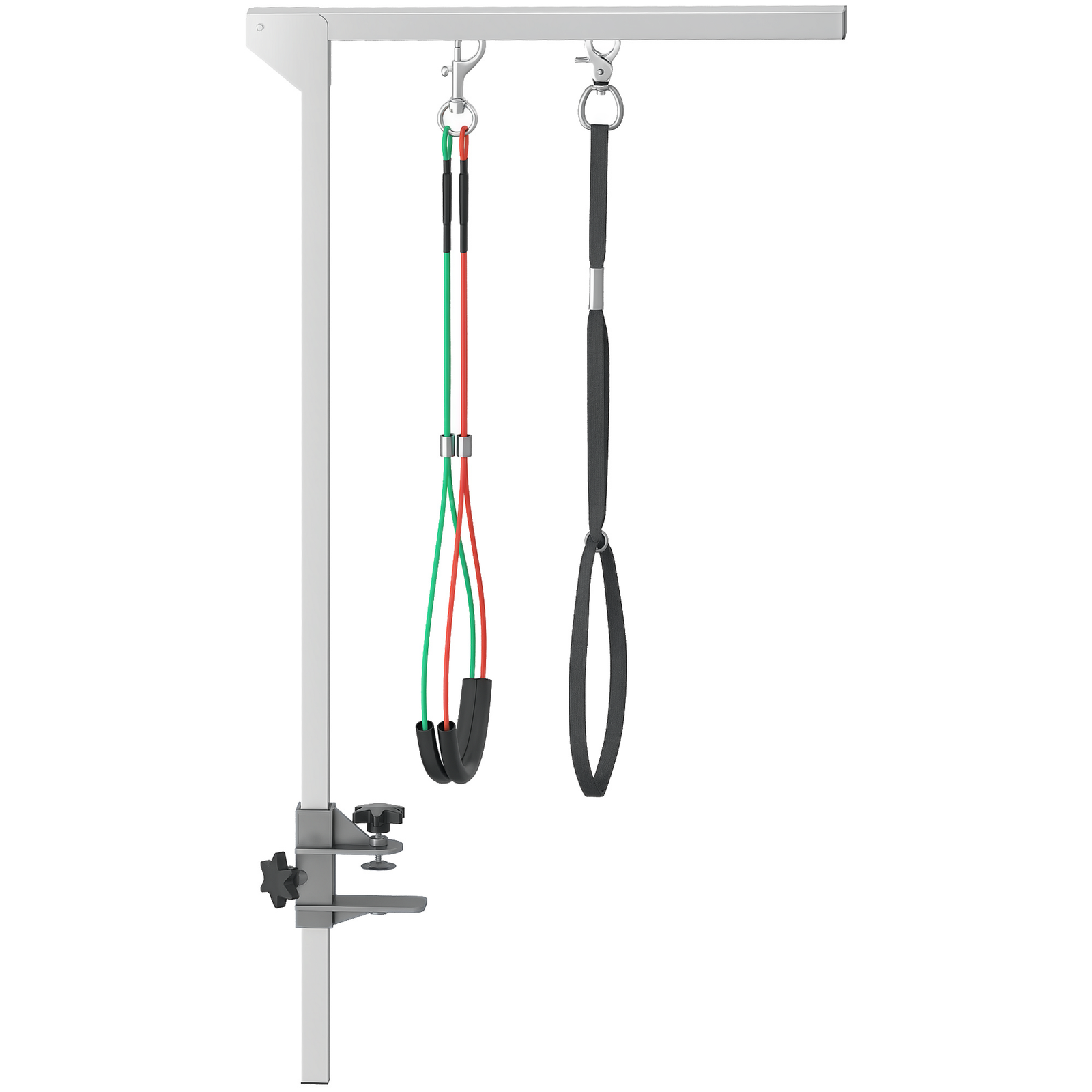 Adjustable Pet Grooming Arm, with Clamp, Haunch Holders & Grooming Loop - Sliver-Tone