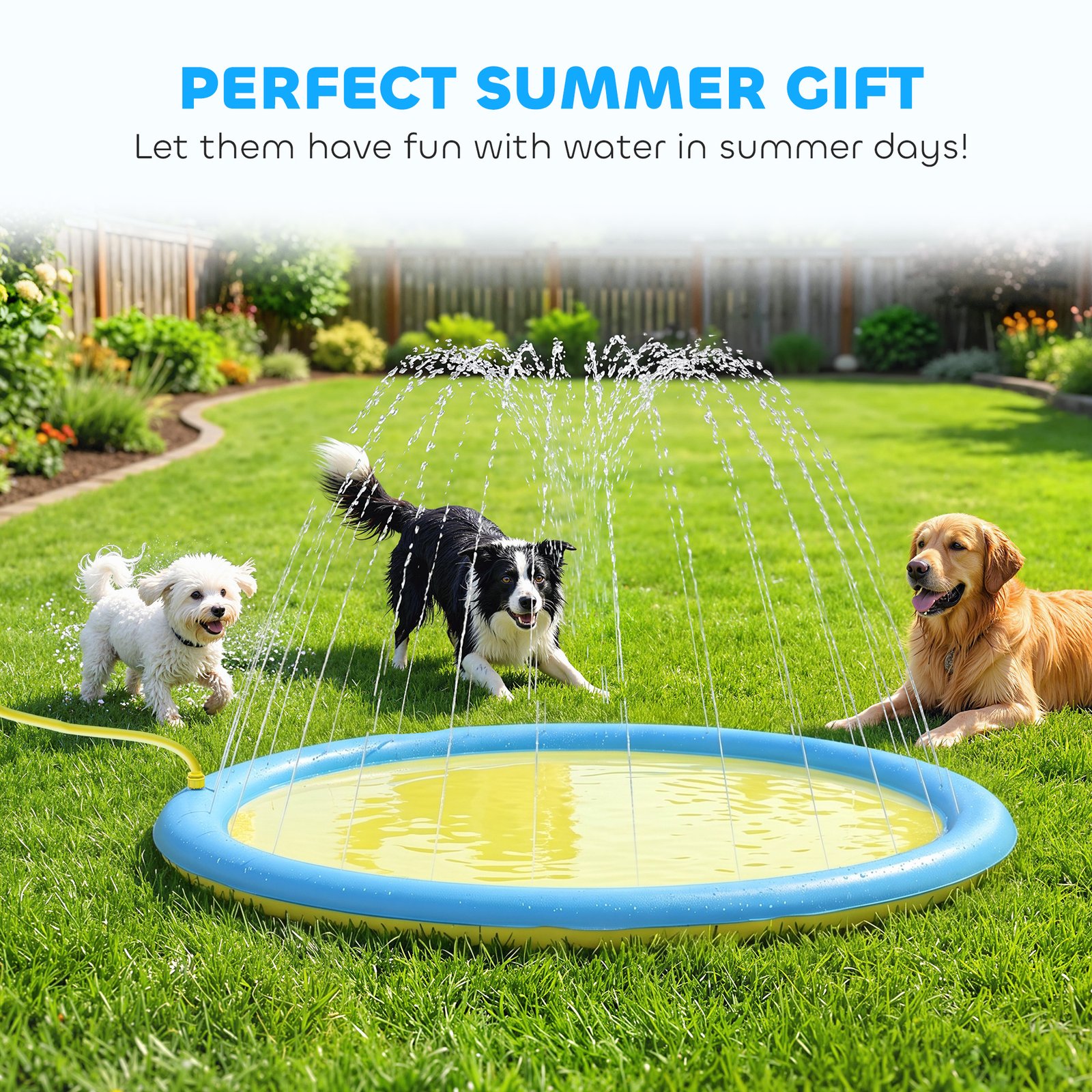 Dog Splash Pad for Pets Dog Bath Pool Water Game - Image 7