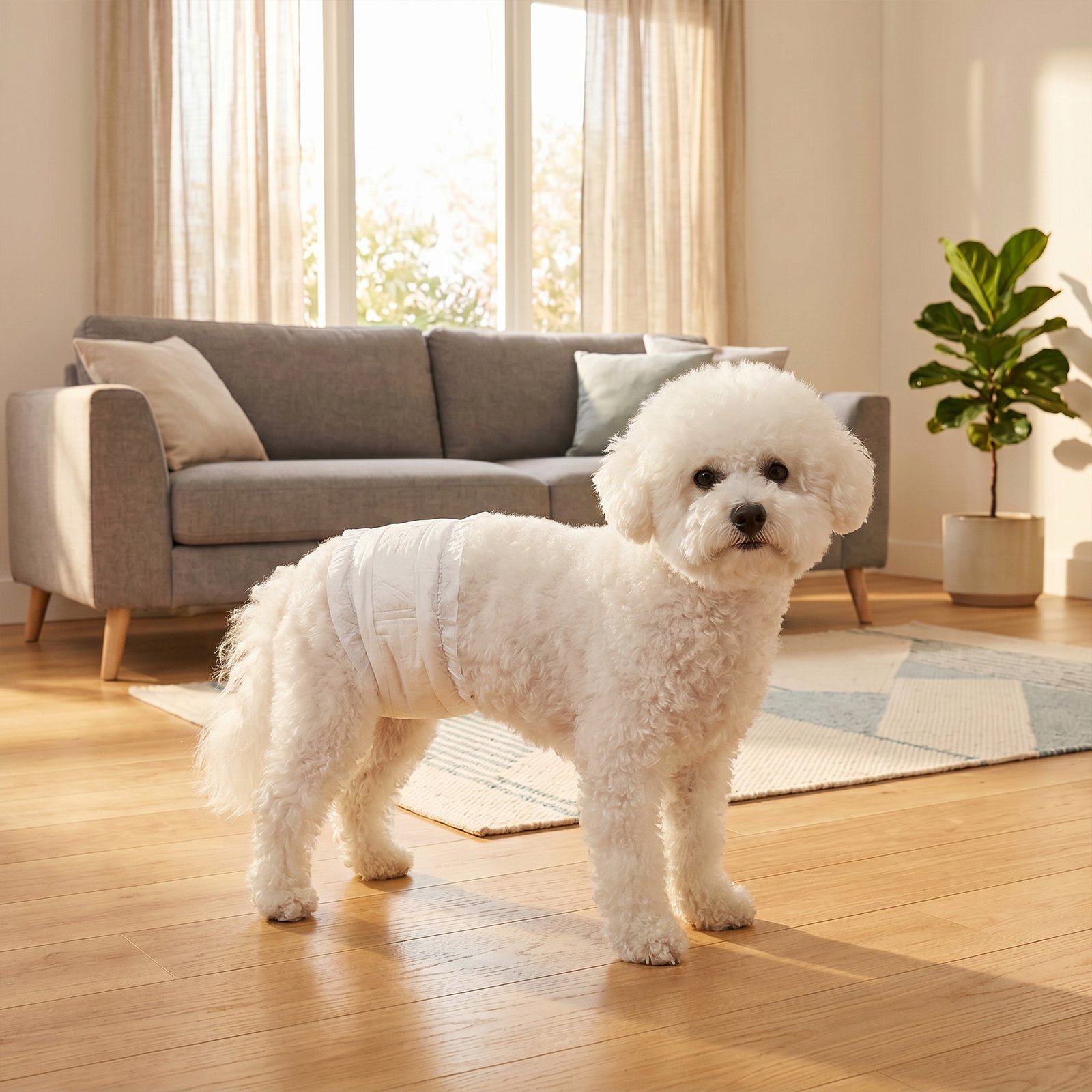Dog Diapers Super Absorbent Leak-Proof Dog Nappies for Male Dogs Size M 45-64 cm Waist - Image 8