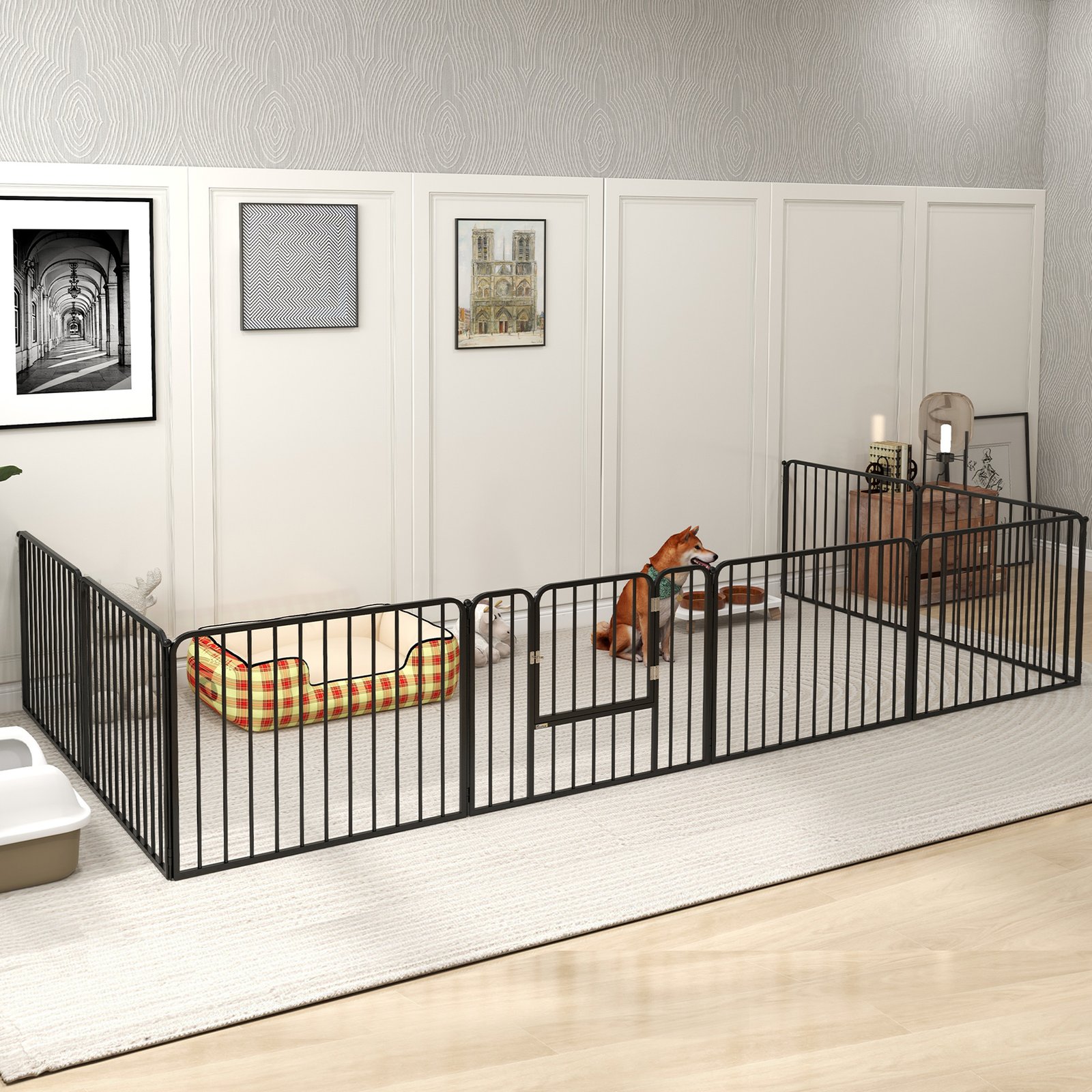 60cm 8 Panels Heavy Duty Dog Pen, Pet Playpen for Indoors, Outdoors, Small Dogs - Image 9
