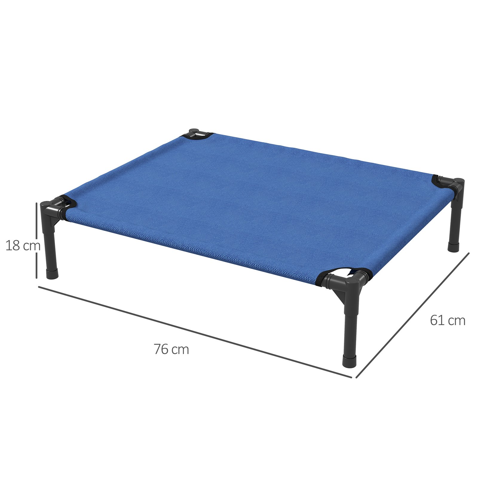 Raised Dog Bed Cat Elevated Lifted Portable Camping w/ Metal Frame
