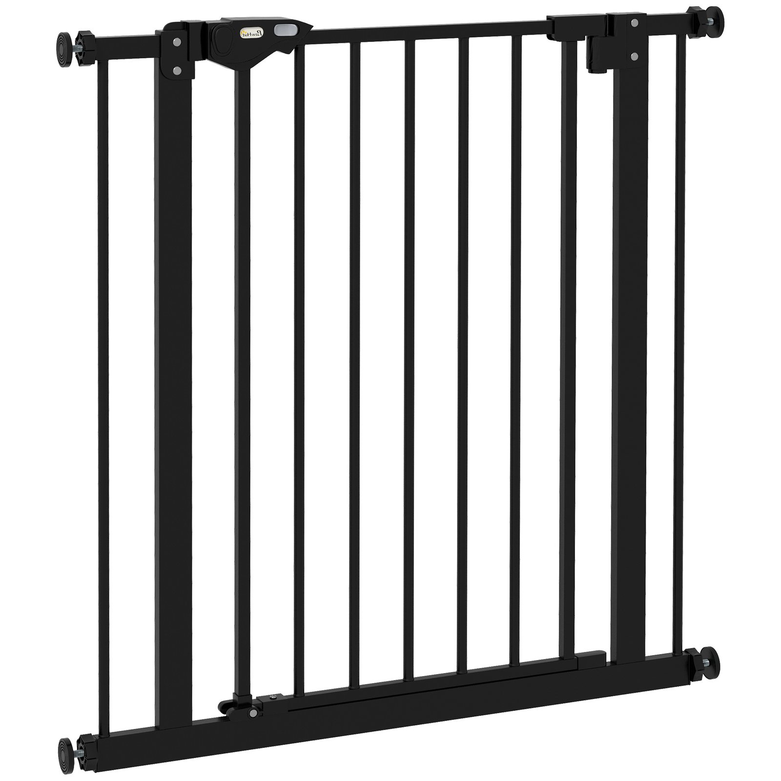 Adjustable Safety Gate w/ One Extensions, Four Adjustable Screws, Black