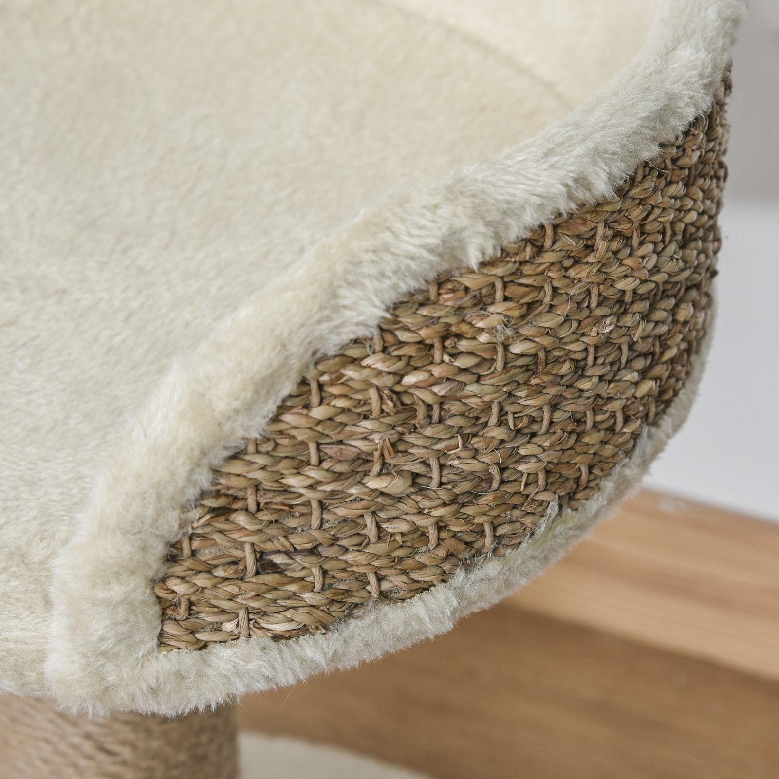 Cat Tree Cat Scratching Post for Indoor Cats Kitten Play Tower Activity Centre Climbing Stand with Dangling Ball Beige - Image 7