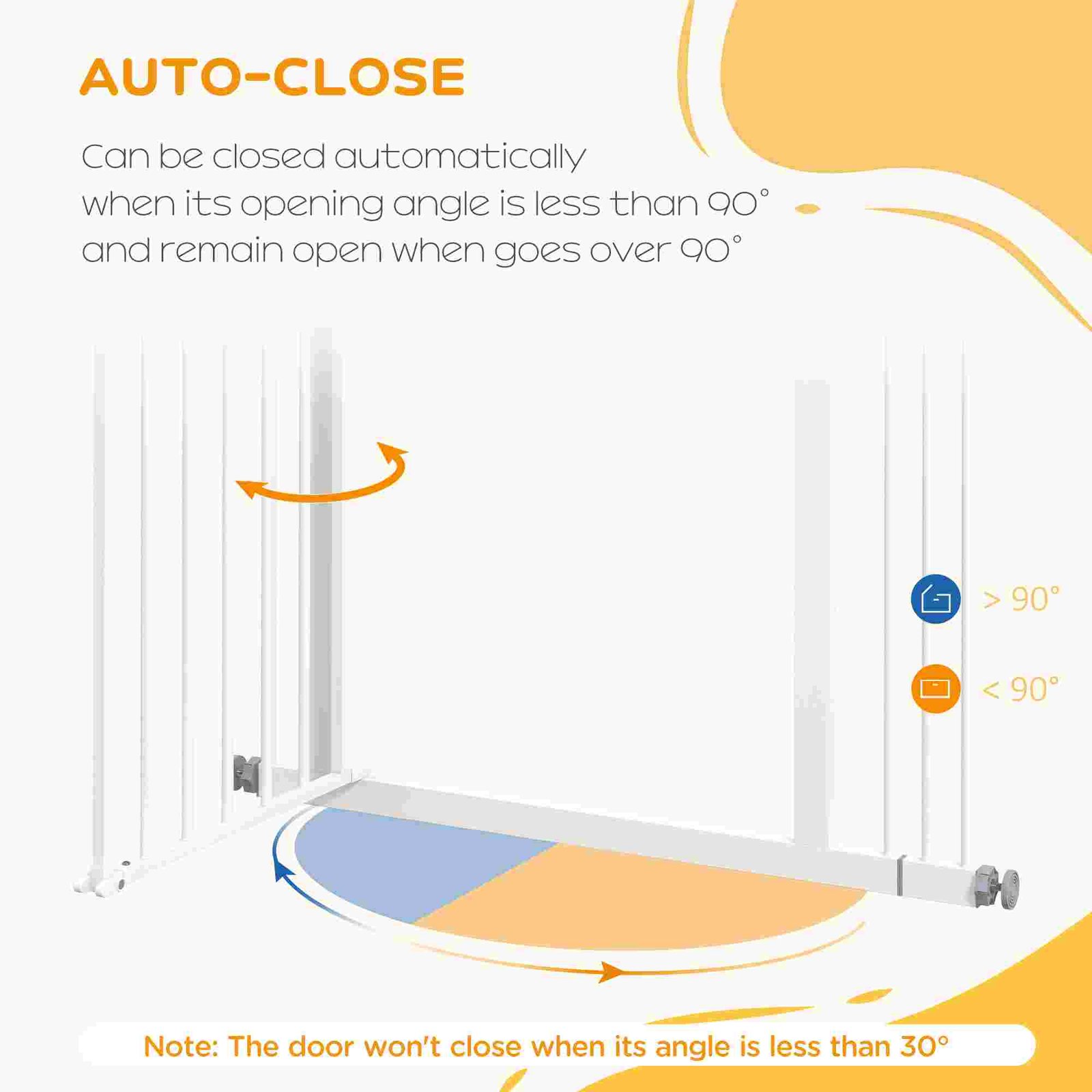 Adjustable Safety Gate w/ One Extensions, Four Adjustable Screws, White