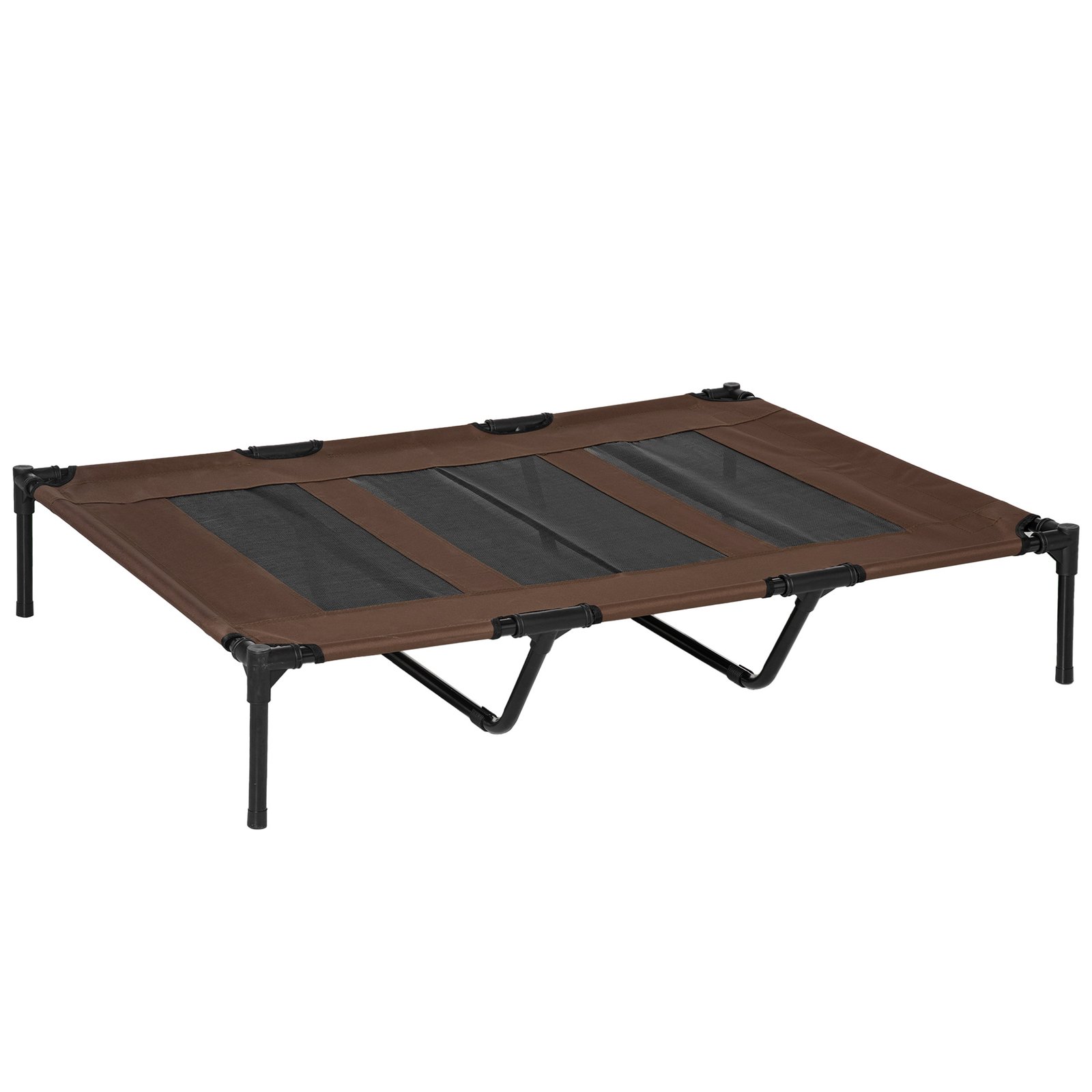 Raised Dog Bed Cooling Elevated Pet Cot with Breathable Mesh for Indoor Outdoor Use Brown, XX Large, 122 x 92 x 23cm