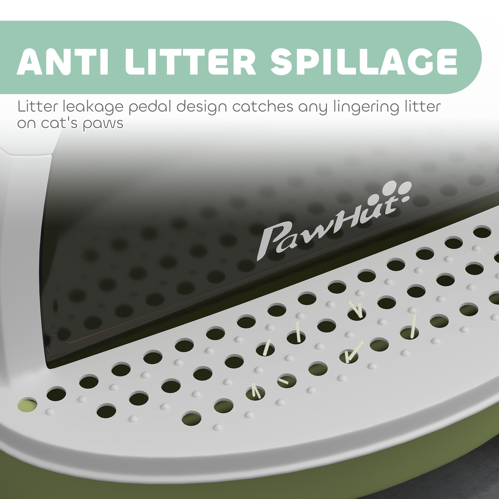 Enclosed Cat Litter Box w/ Pull-Out Drawer, Scoop, Deodorising Bags for Odour Control, Privacy, Portable, Easy to Clean