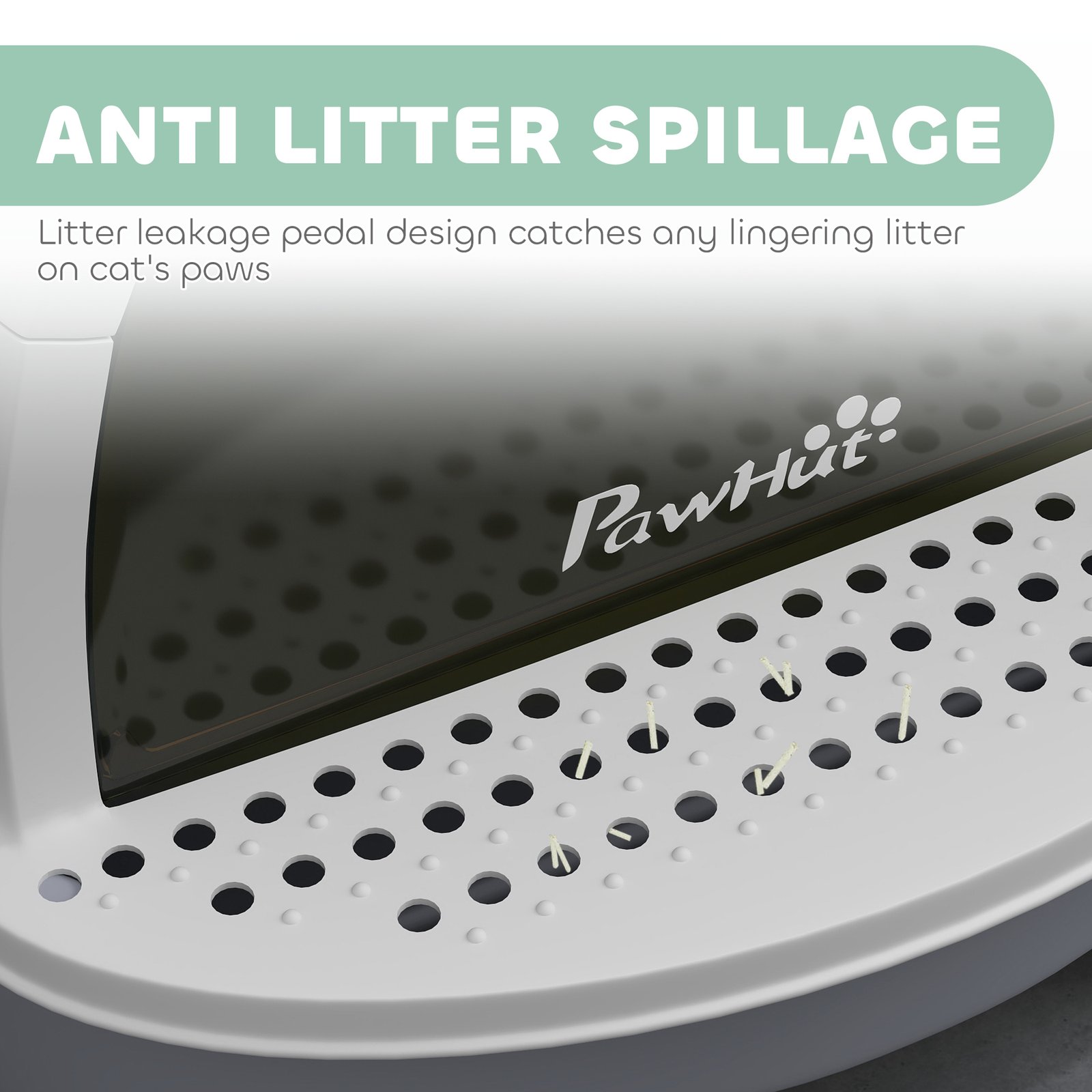 Enclosed Cat Litter Box w/ Pull-Out Drawer, Scoop, Deodorising Bags for Odour Control, Privacy, Portable, Easy to Clean
