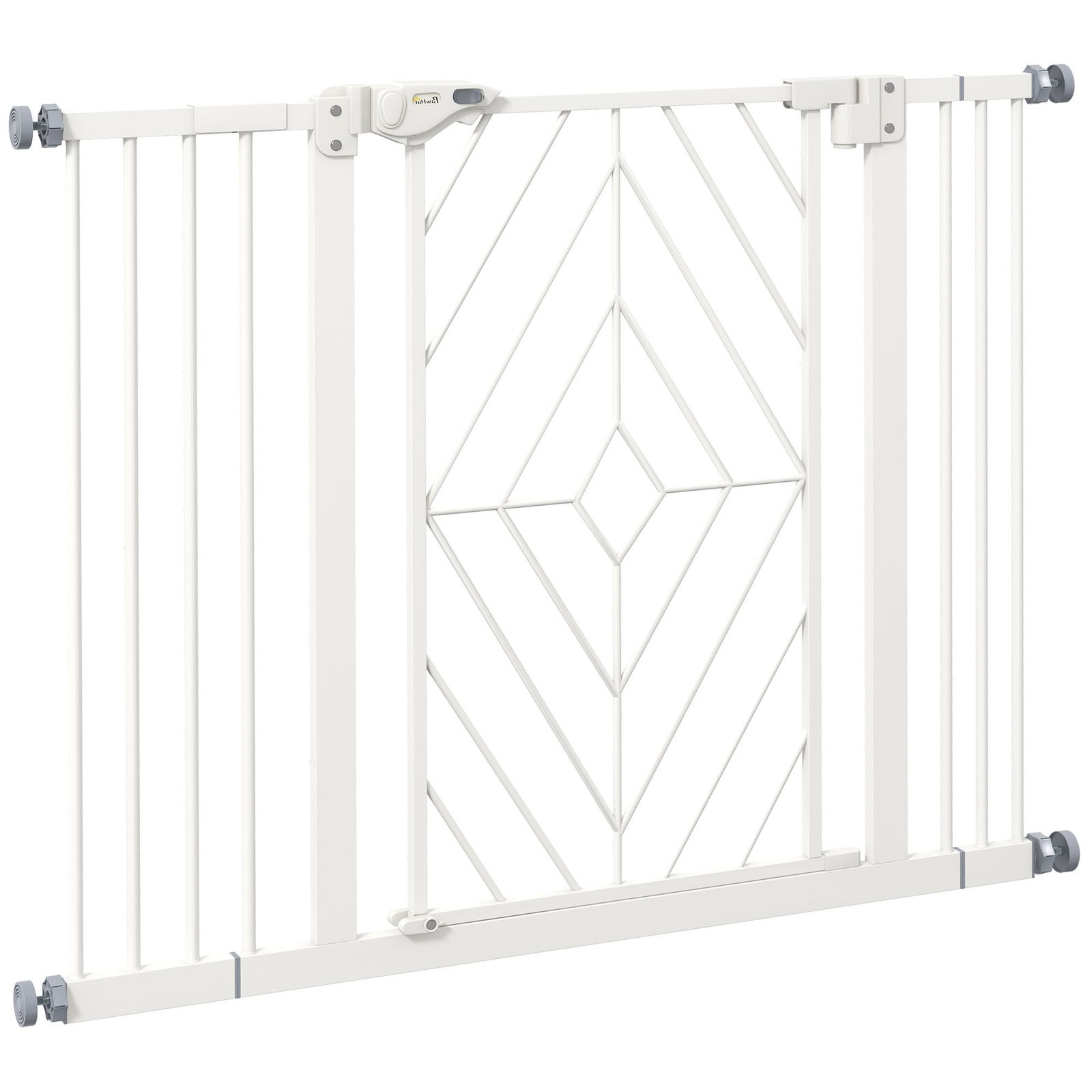 Pressure Fit Stair Gate Dog Gate w/ Auto Closing Door, Double Locking, Easy Installation, for 74-100cm Openings - White