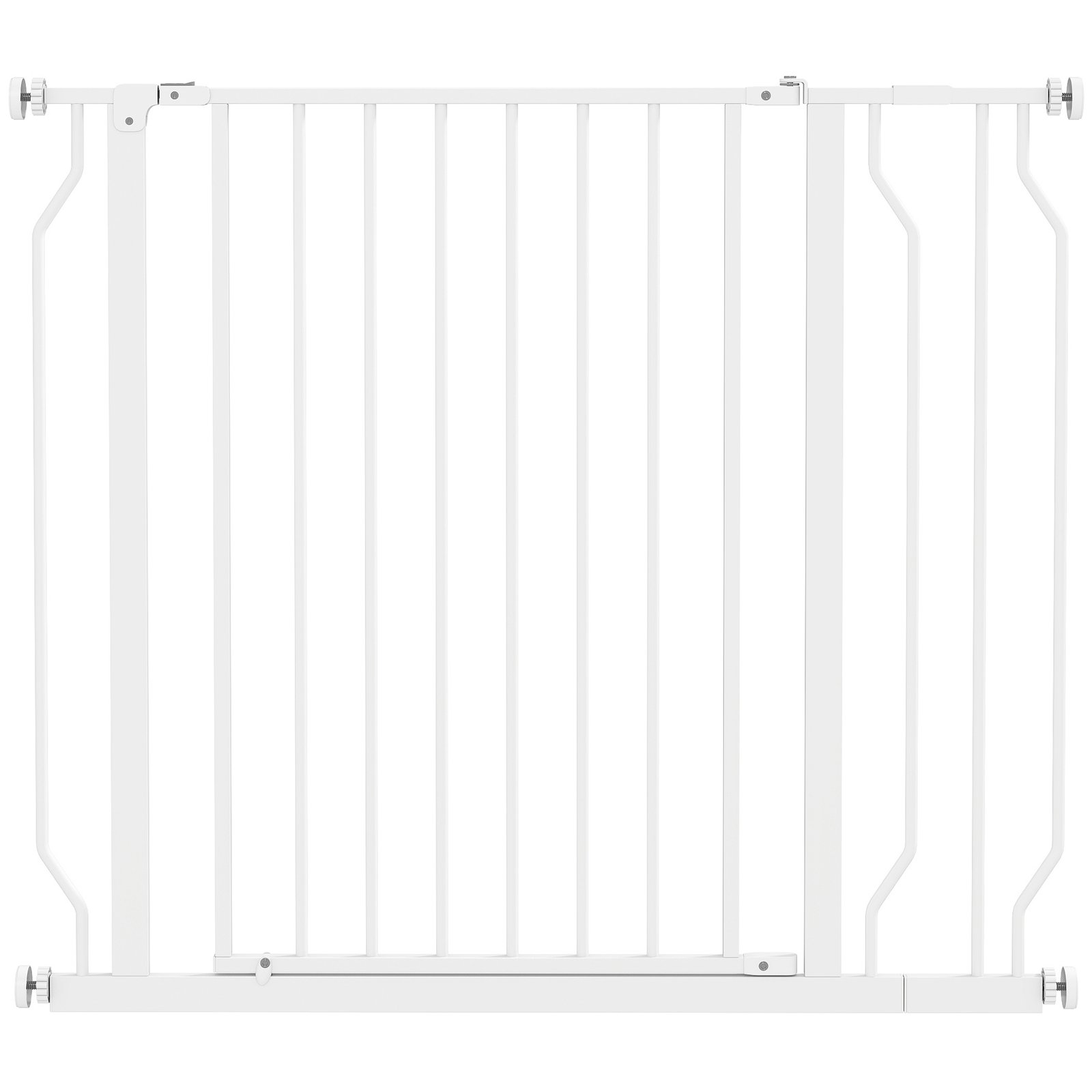 Wide Dog Safety Gate, with Door Pressure, for Doorways, Hallways, Staircases - White