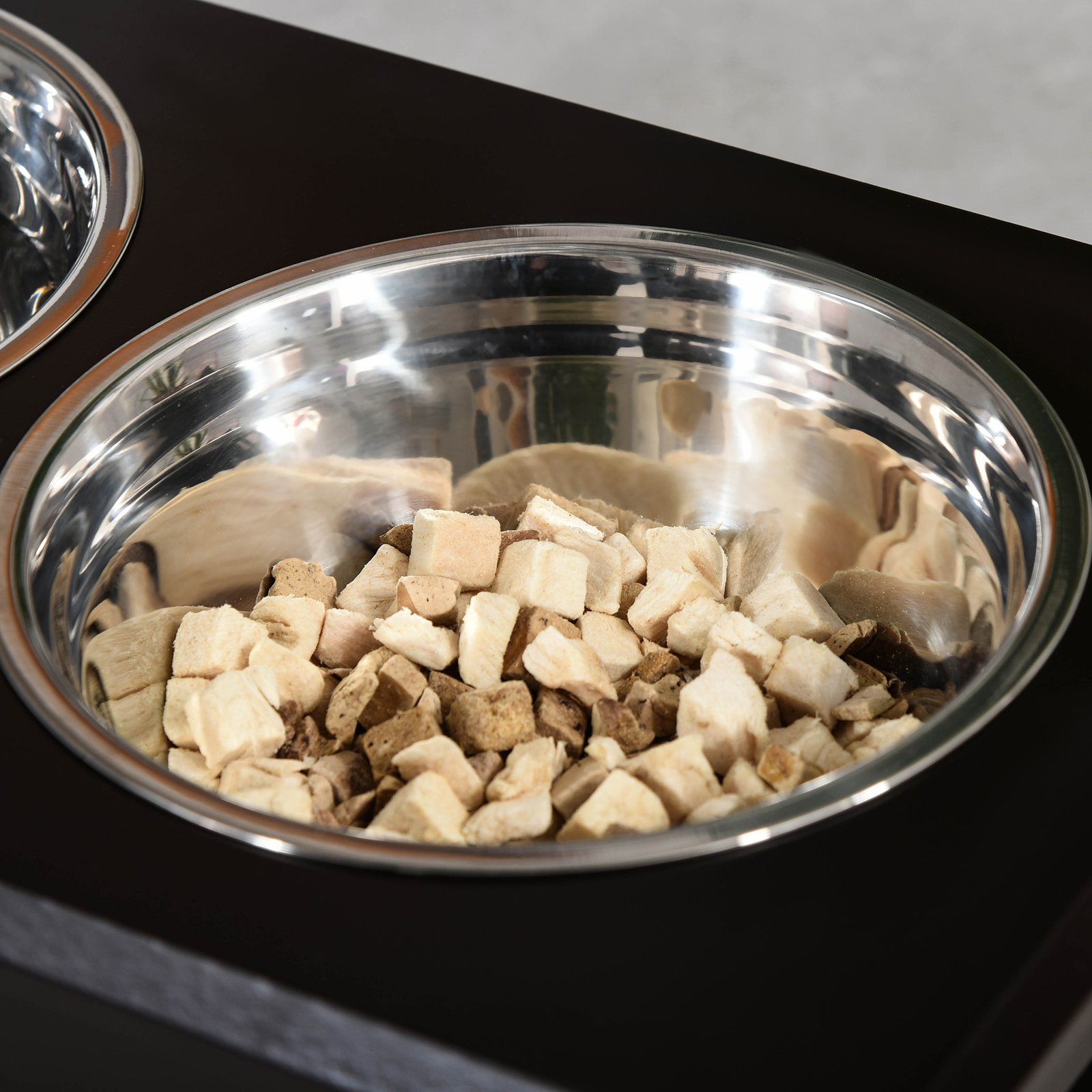 Raised Dog Feeding Bowls with Stand, Stainless Steel for Medium Dog, 58L x 31W x 25H cm - Brown - Image 8