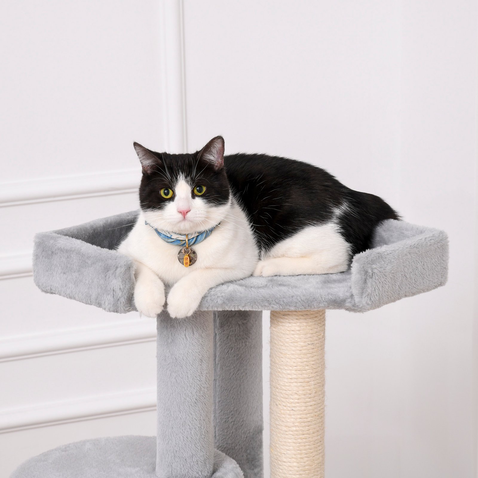 Cat Tree for Indoor Cats Kitten Tower Multi-level Activity Centre Pet Furniture with Scratching Post Condo Hanging Ropes Plush Perches Grey - Image 7