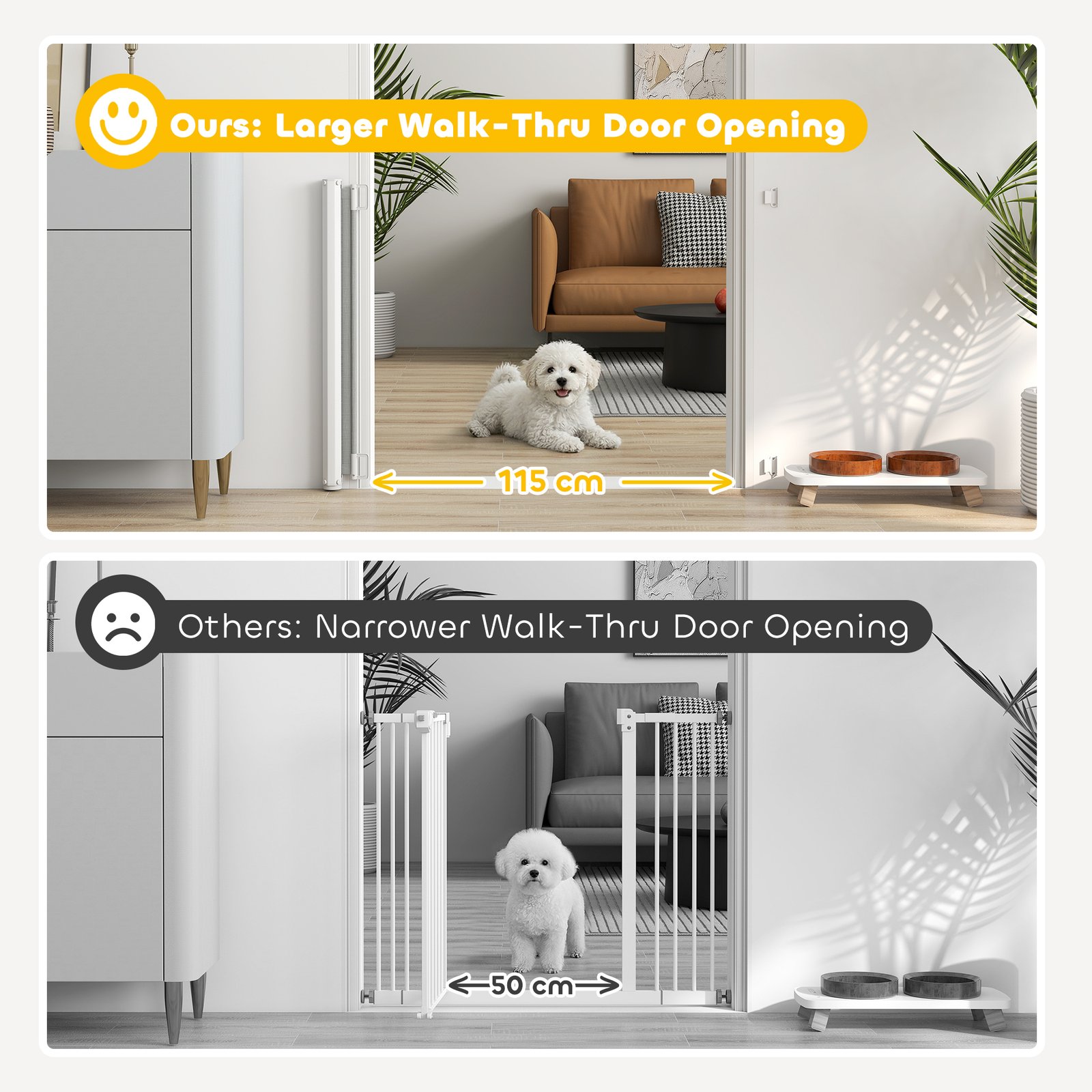 Retractable Pet Safety Gate, Folding Dog Barrier, Grey - Image 7