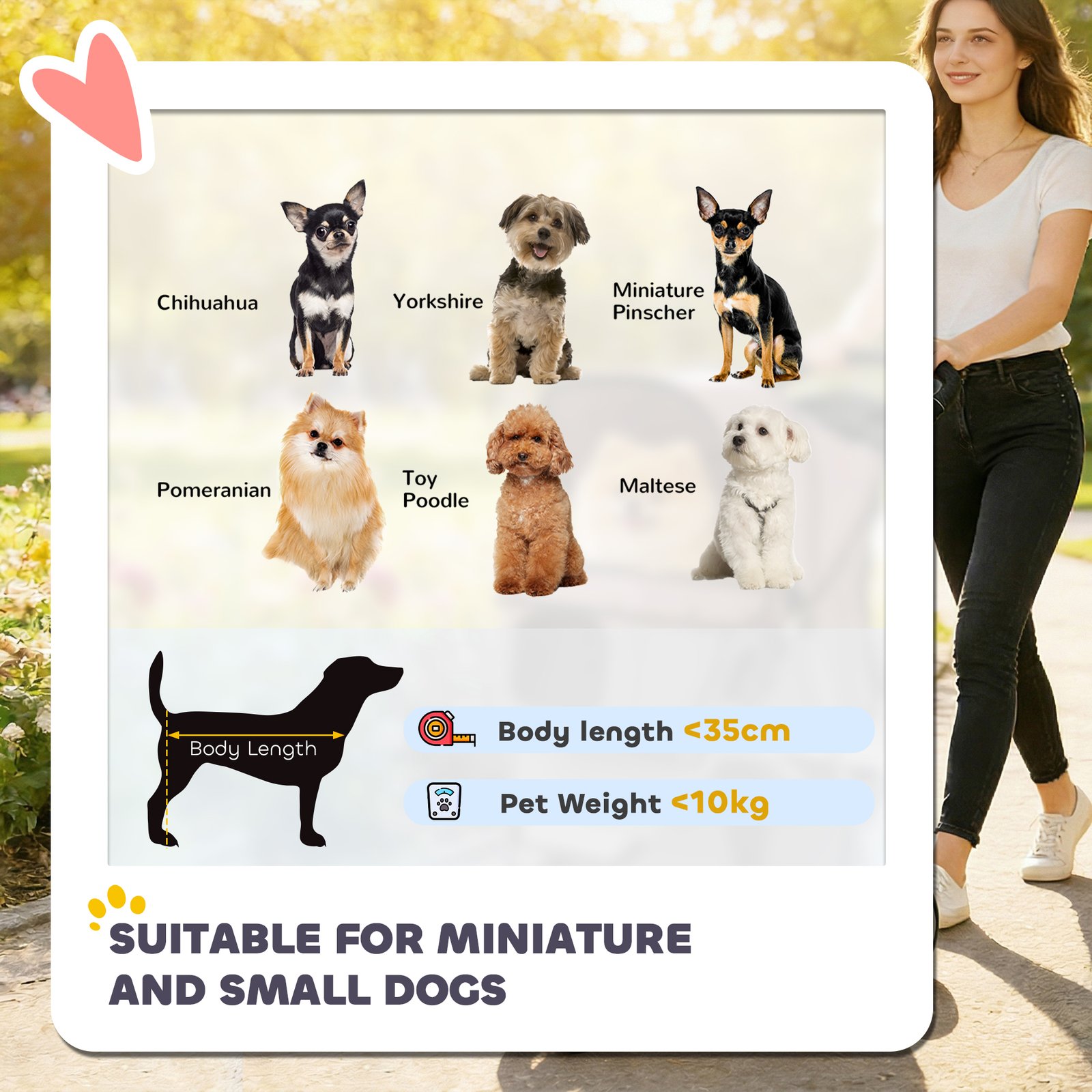 Dog Stroller, 3 Wheels Foldable Pet Stroller with Adjustable Canopy, Storage Basket for Small Mini Breeds, Coffee - Image 4