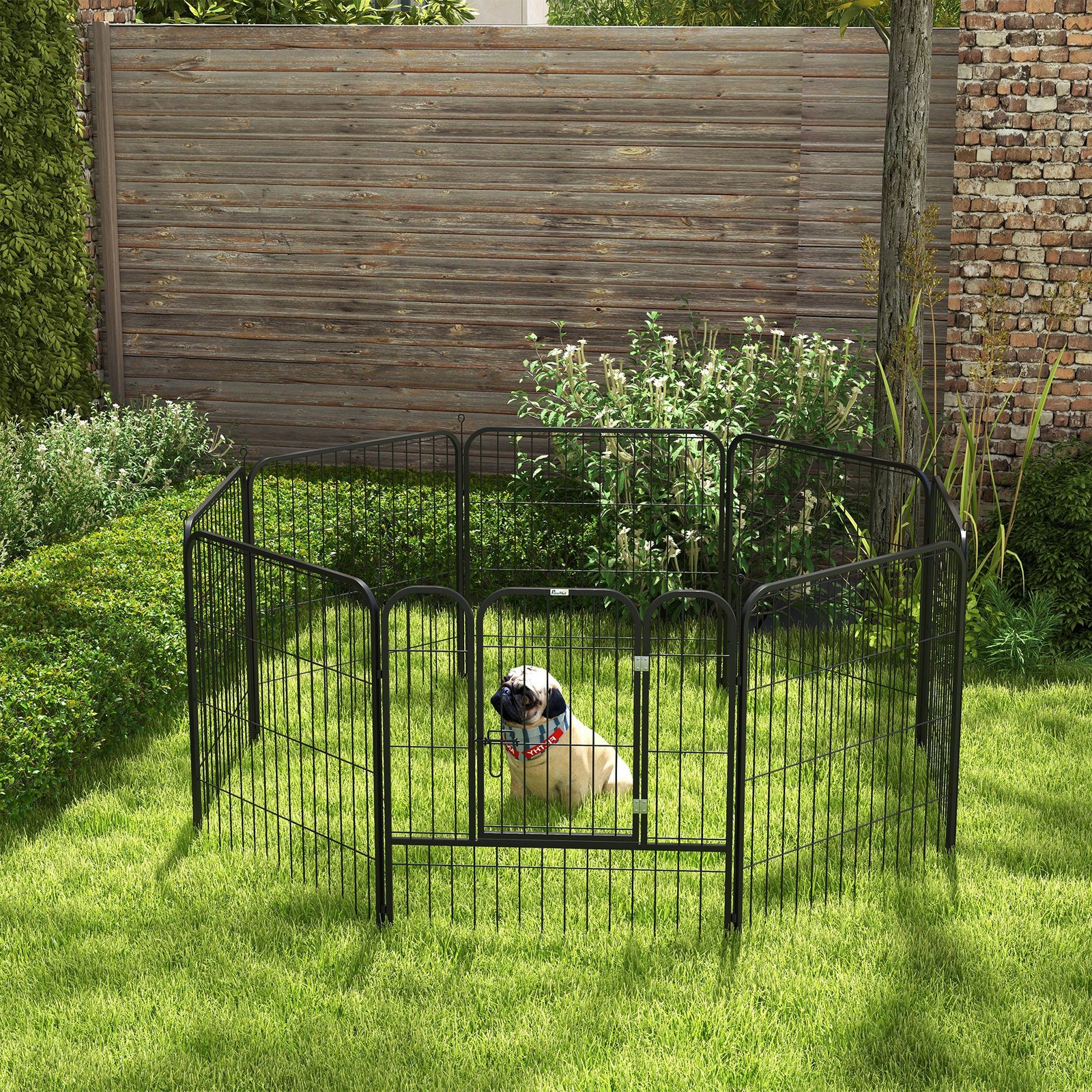 8 Panels Heavy Duty Puppy Playpen, for Small and Medium Dogs, Indoor and Outdoor Use - Black - Image 9
