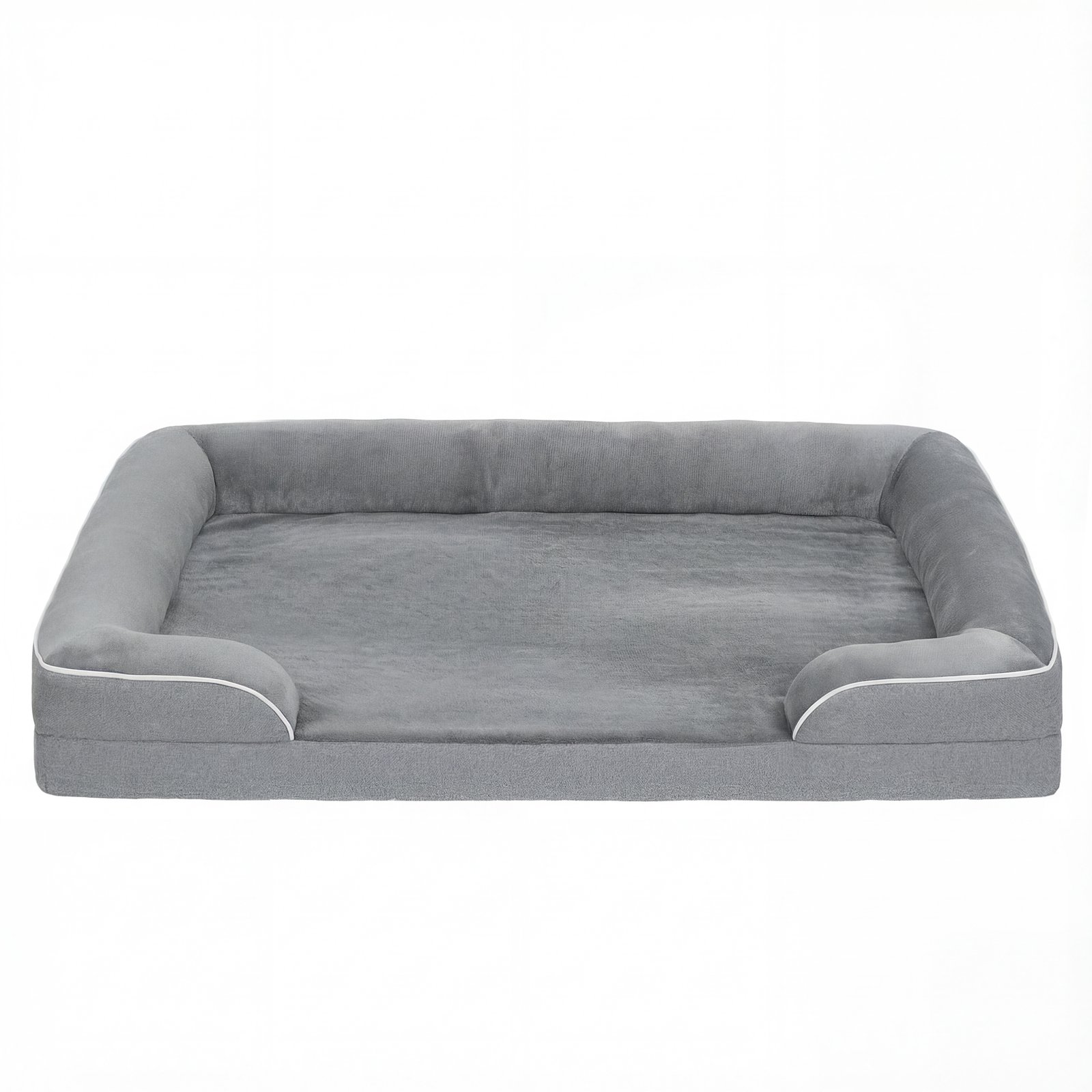 Dog Sofa Bed, Washable Pet Bed with Removable Cover and Non-Slip Bottom for Small, Medium and Large Dogs, Grey
