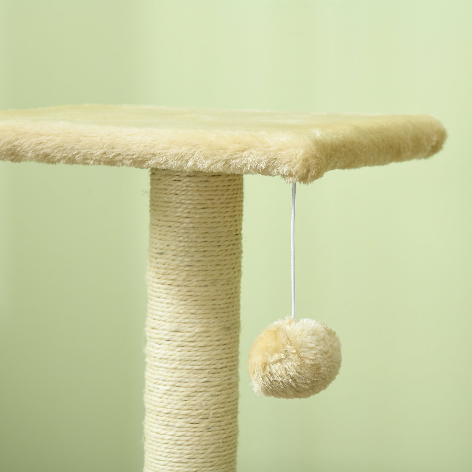 72cm Cat Tree with Scratching Post, Pad for Indoor Cats - Cream White - Image 7