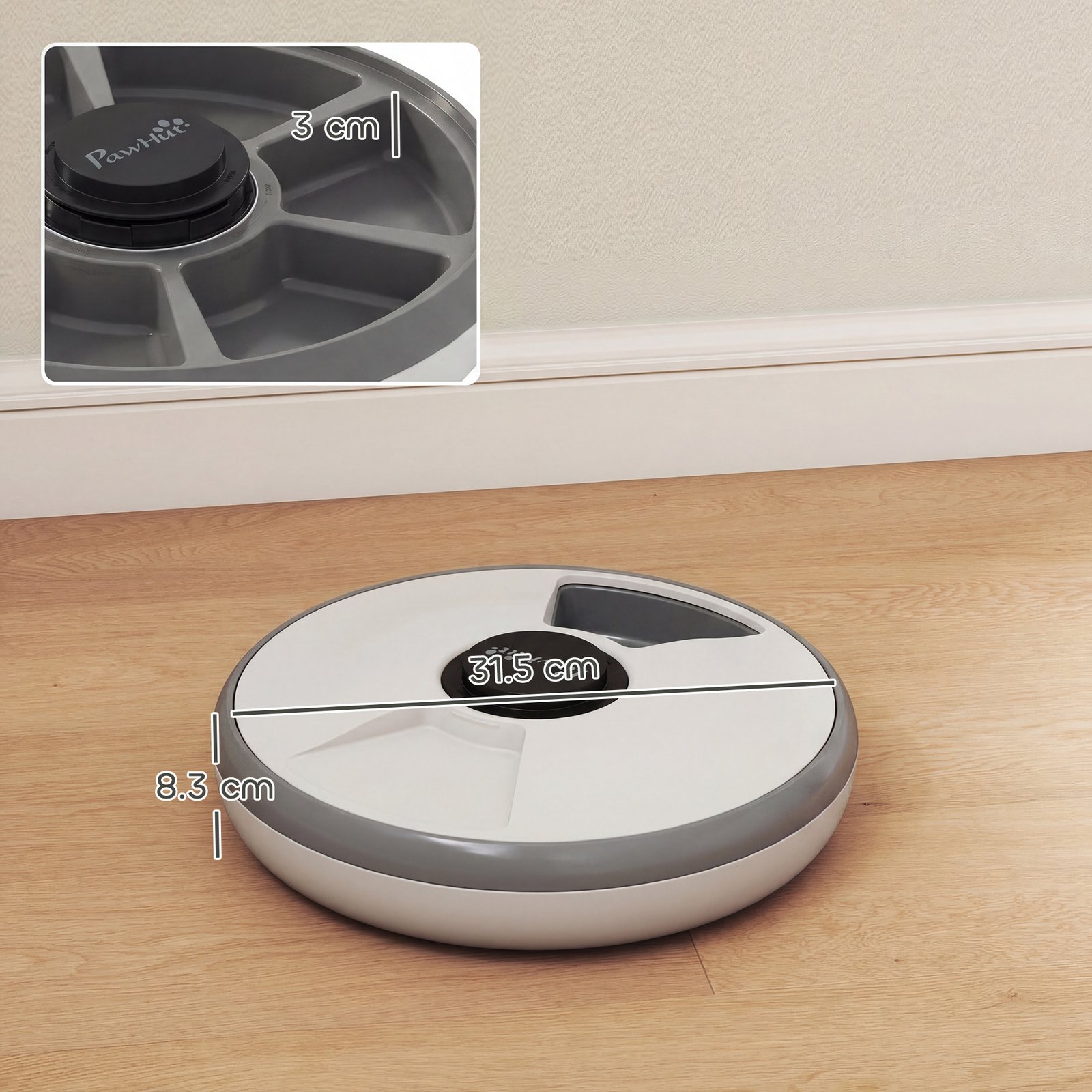 Automatic Cat Feeder Programmable Timer for Dry Wet Food Cat Food Dispenser with Ice Pack for 6 Meals