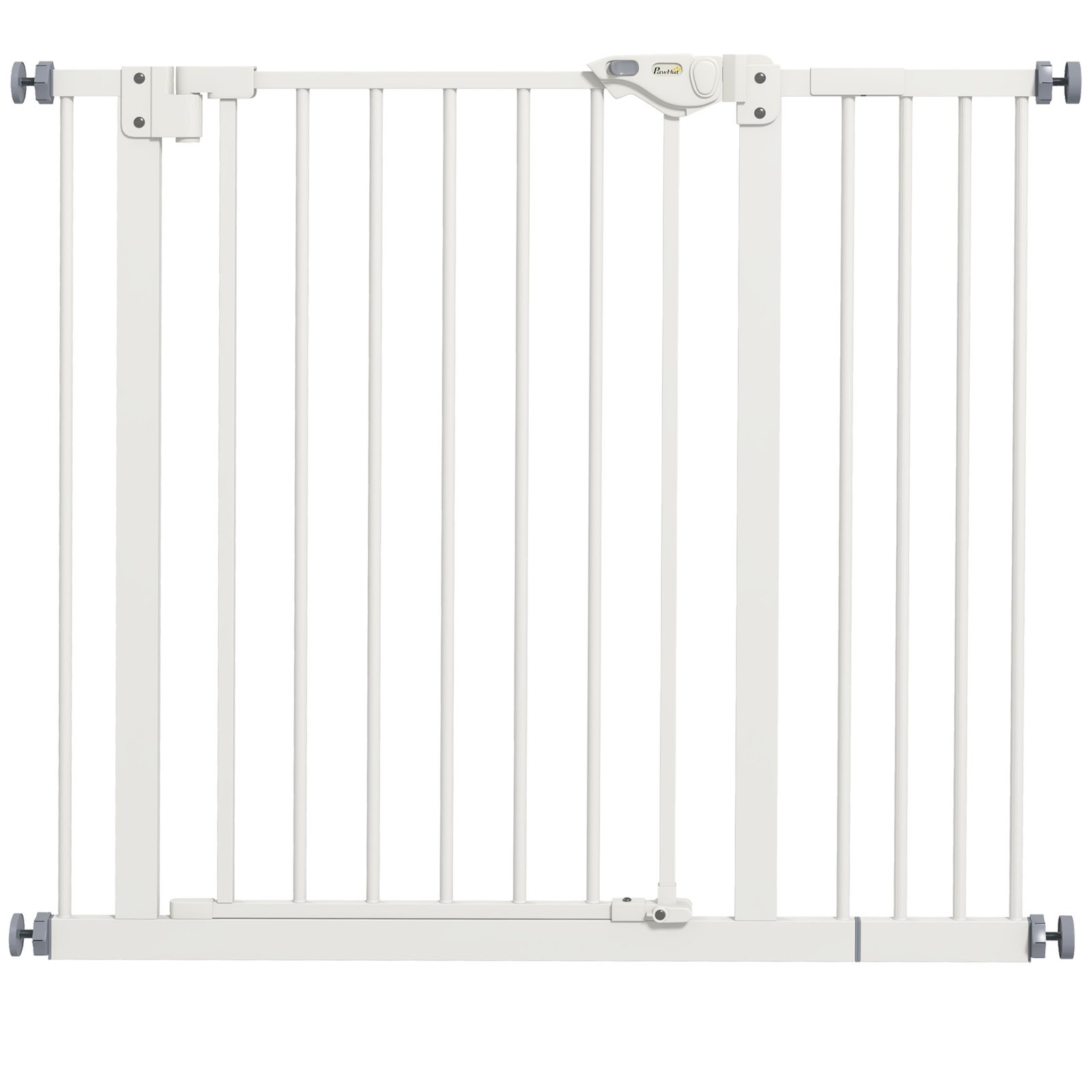 Adjustable Safety Gate w/ One Extensions, Four Adjustable Screws, White
