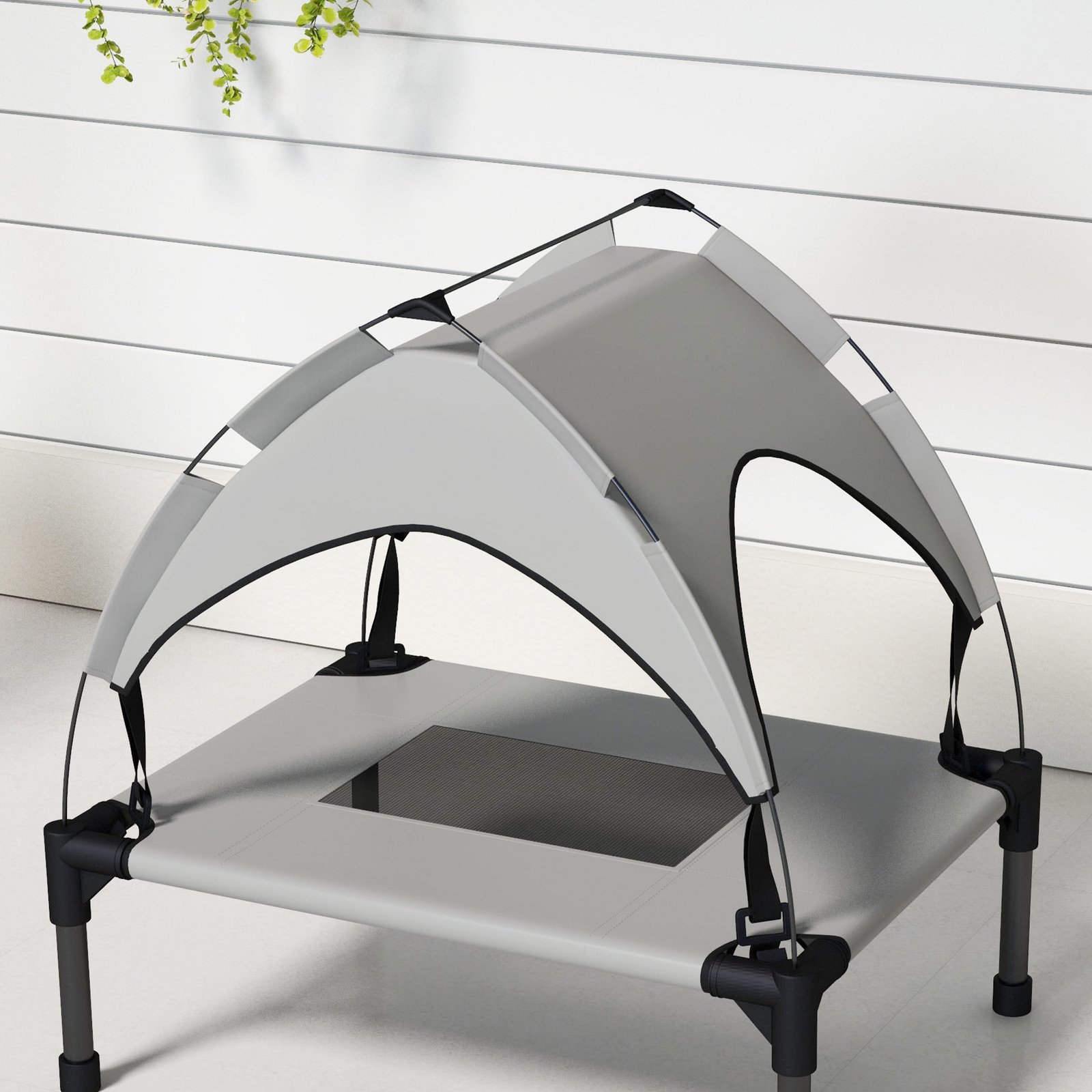 Cooling Raised Pet Bed w/ Washable Breathable Mesh, for Mini Small Dogs, 61 x 46 x 63cm - Light Grey