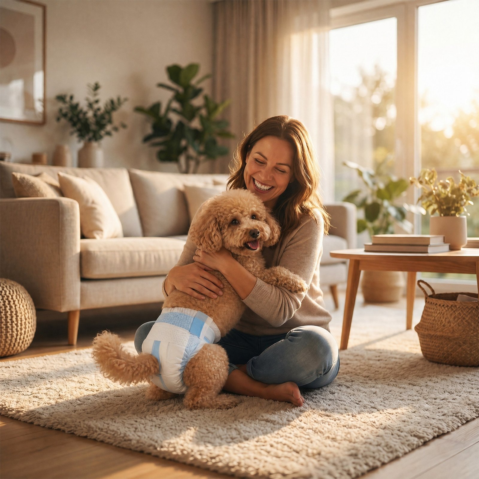 Disposable Dog Diapers Female for S Dogs Incontinence or Excitable Urination and Training 48 Count